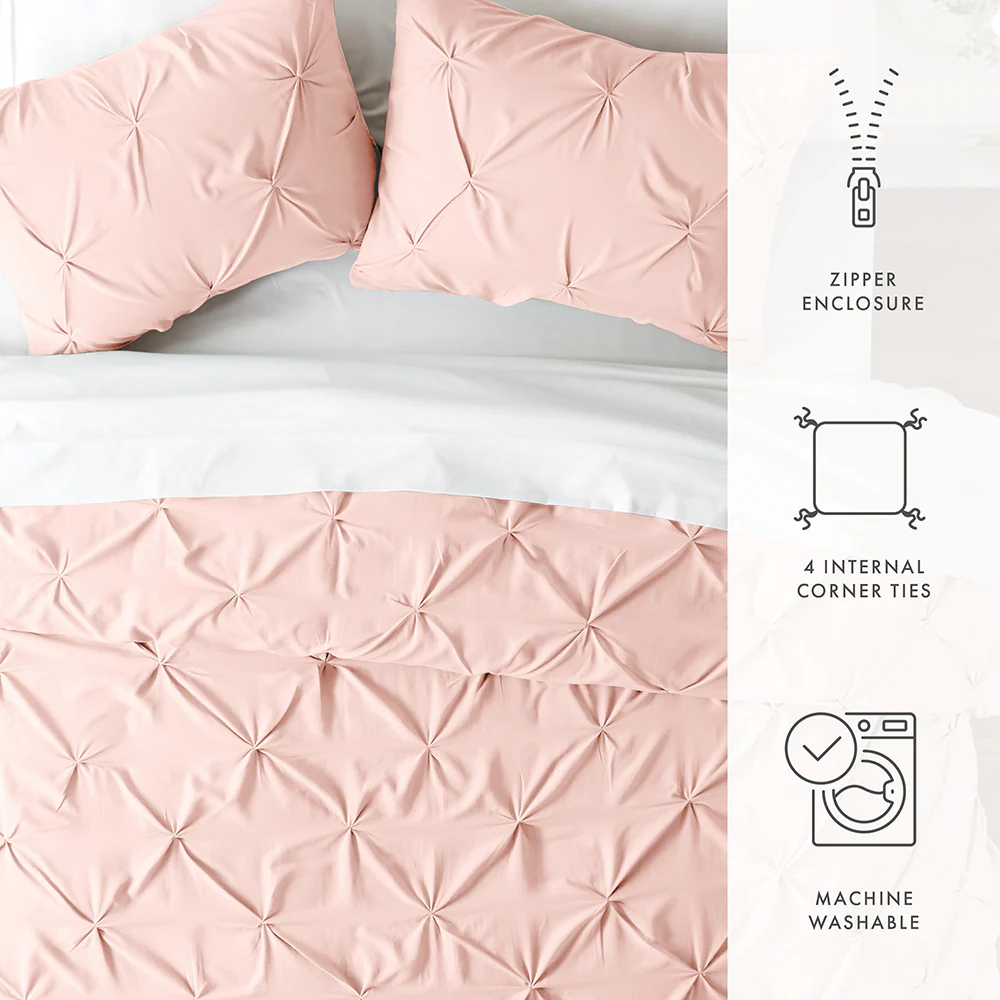 Pinch-Pleat 3-Piece Duvet Cover Set - Image 21