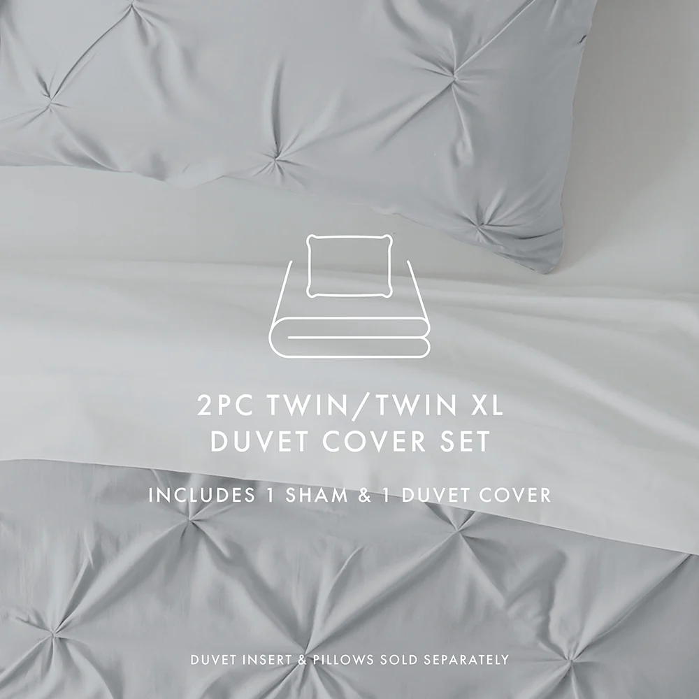 Pinch-Pleat 3-Piece Duvet Cover Set - Image 34