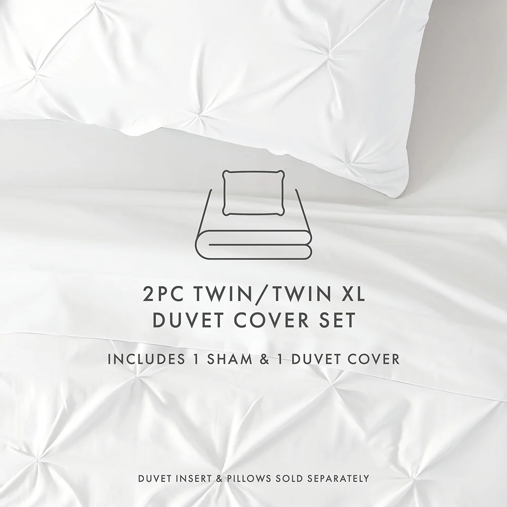 Pinch-Pleat 3-Piece Duvet Cover Set - Image 36
