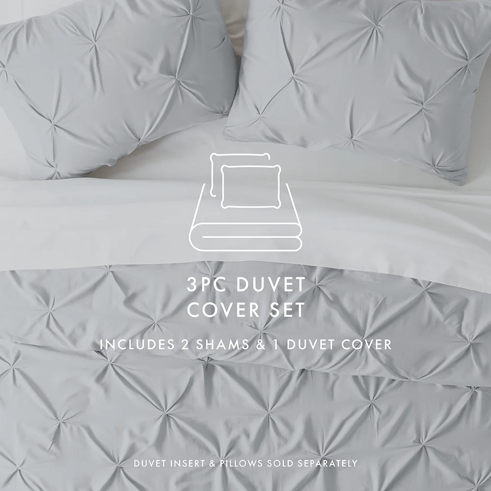 Pinch-Pleat 3-Piece Duvet Cover Set - Image 40