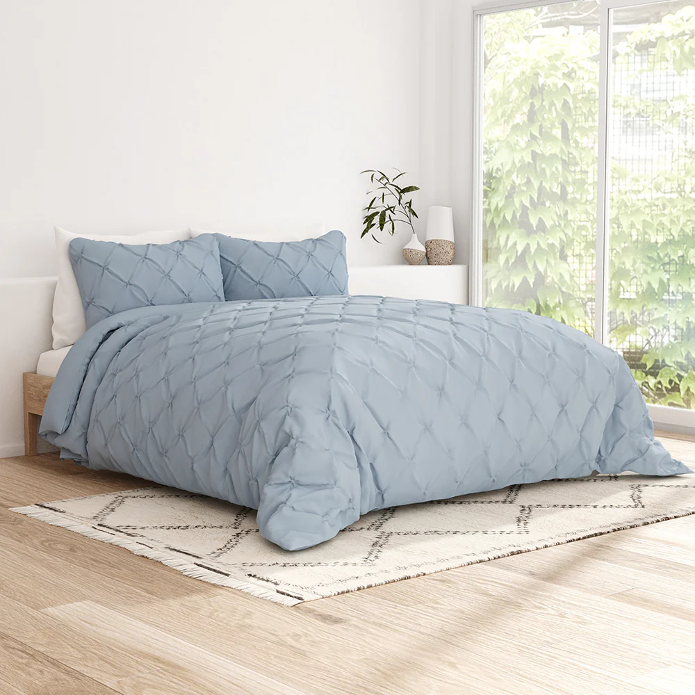Pinch-Pleat 3-Piece Duvet Cover Set - Image 7