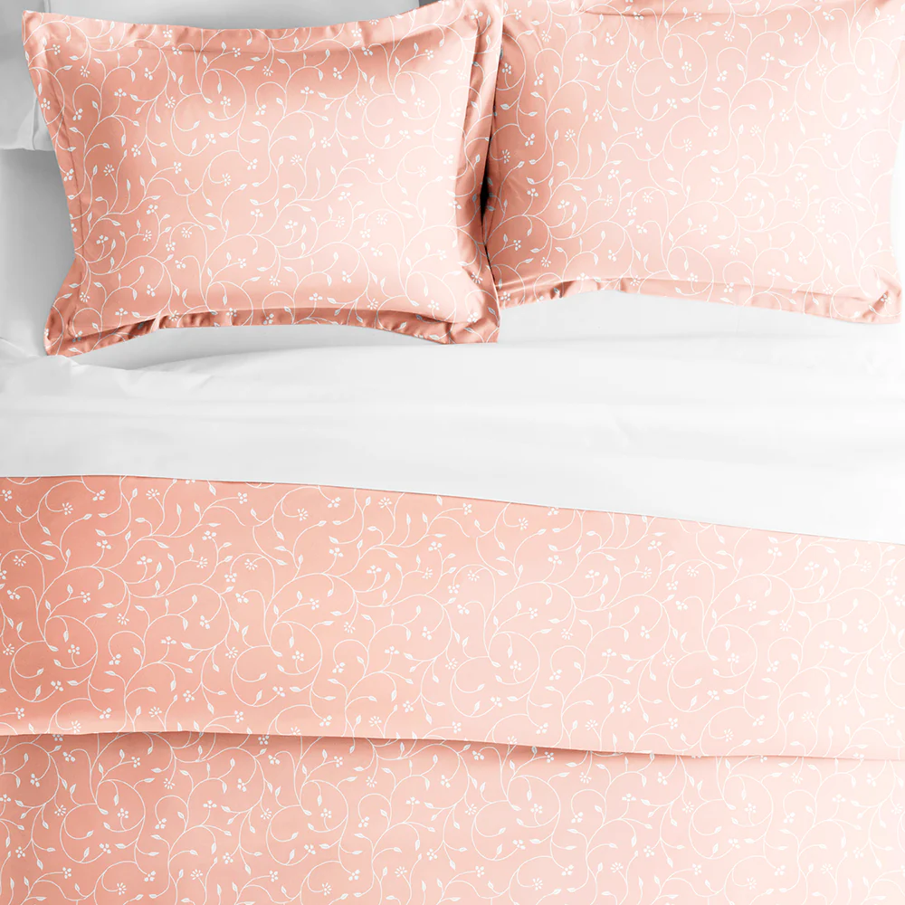 Pink Buds Pattern 3-Piece Duvet Cover Set - Image 3