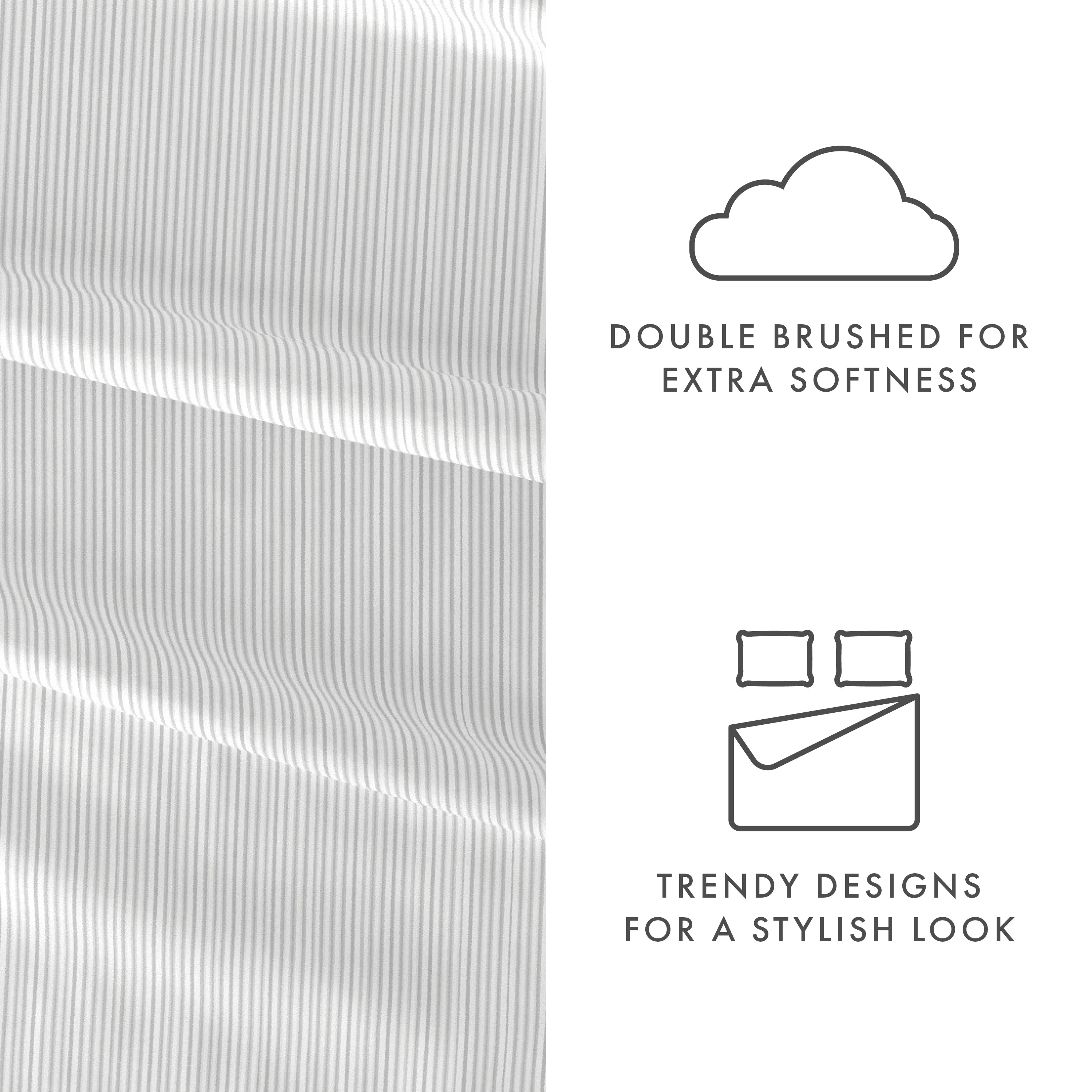 Pinstriped Pattern 4-Piece Sheet Set - Sale - Image 6