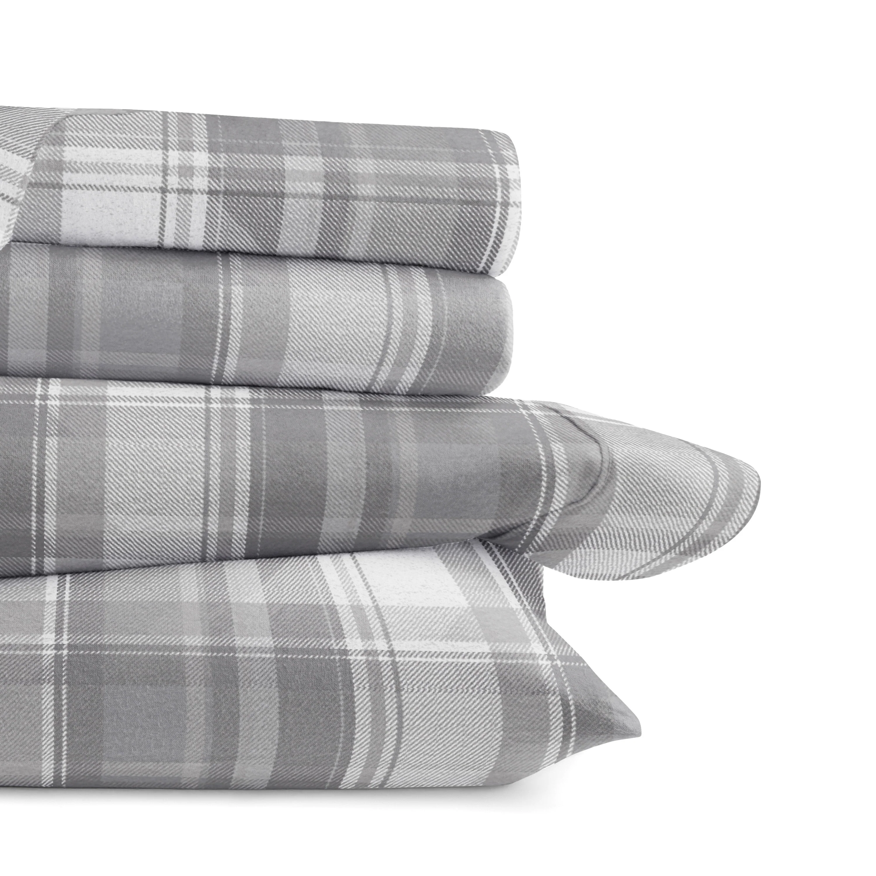 Plaid 4-Piece Flannel Sheet Set - Image 4