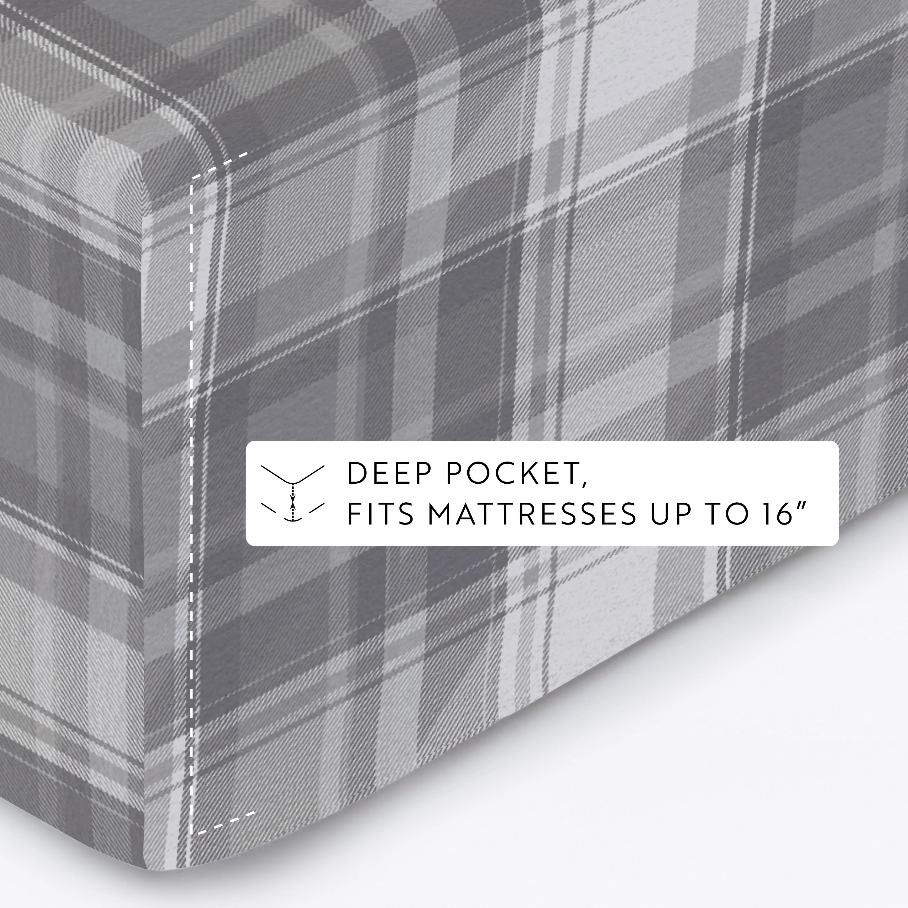 Plaid 4-Piece Flannel Sheet Set - Image 7