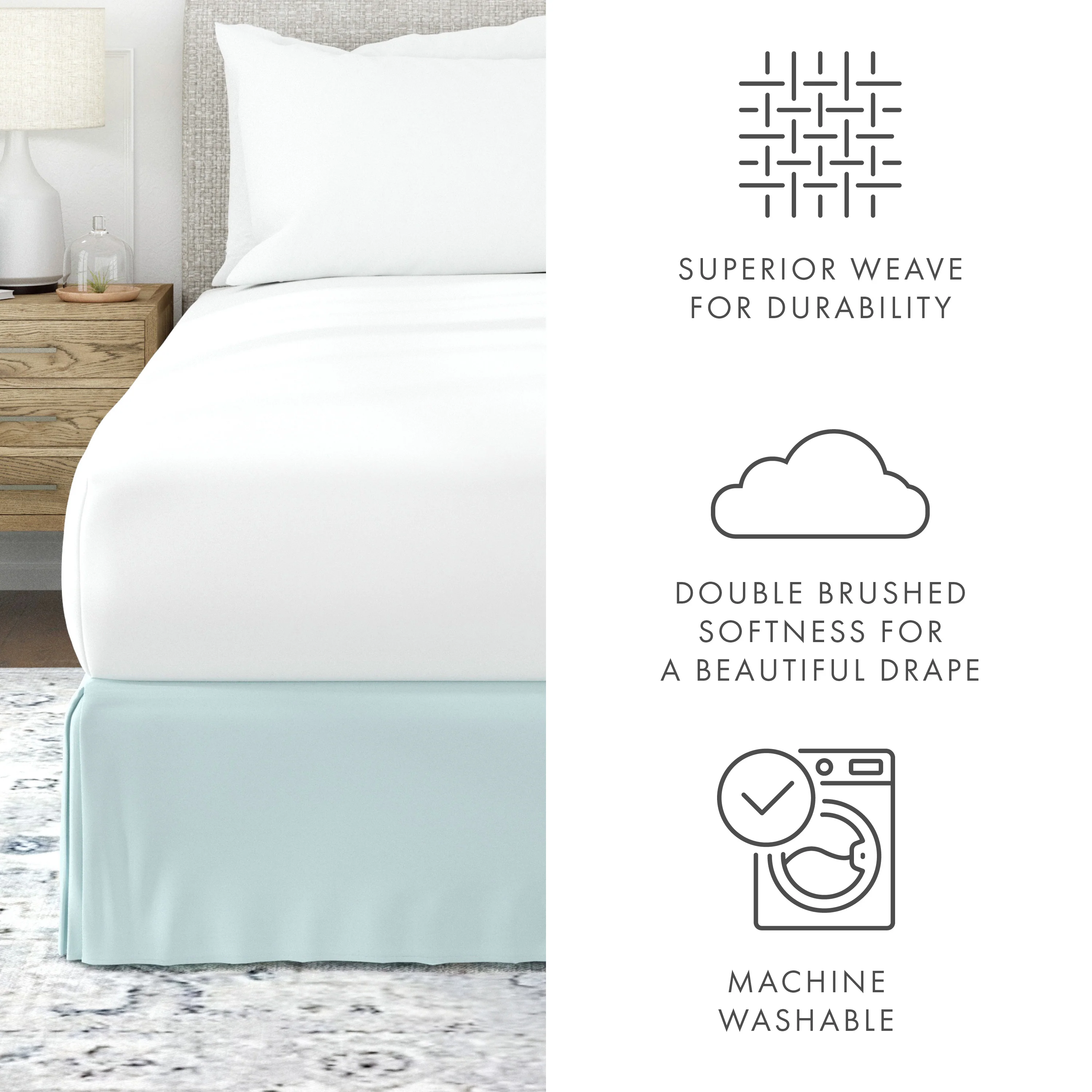 Pleated Dust Ruffle Bed Skirt - Image 57