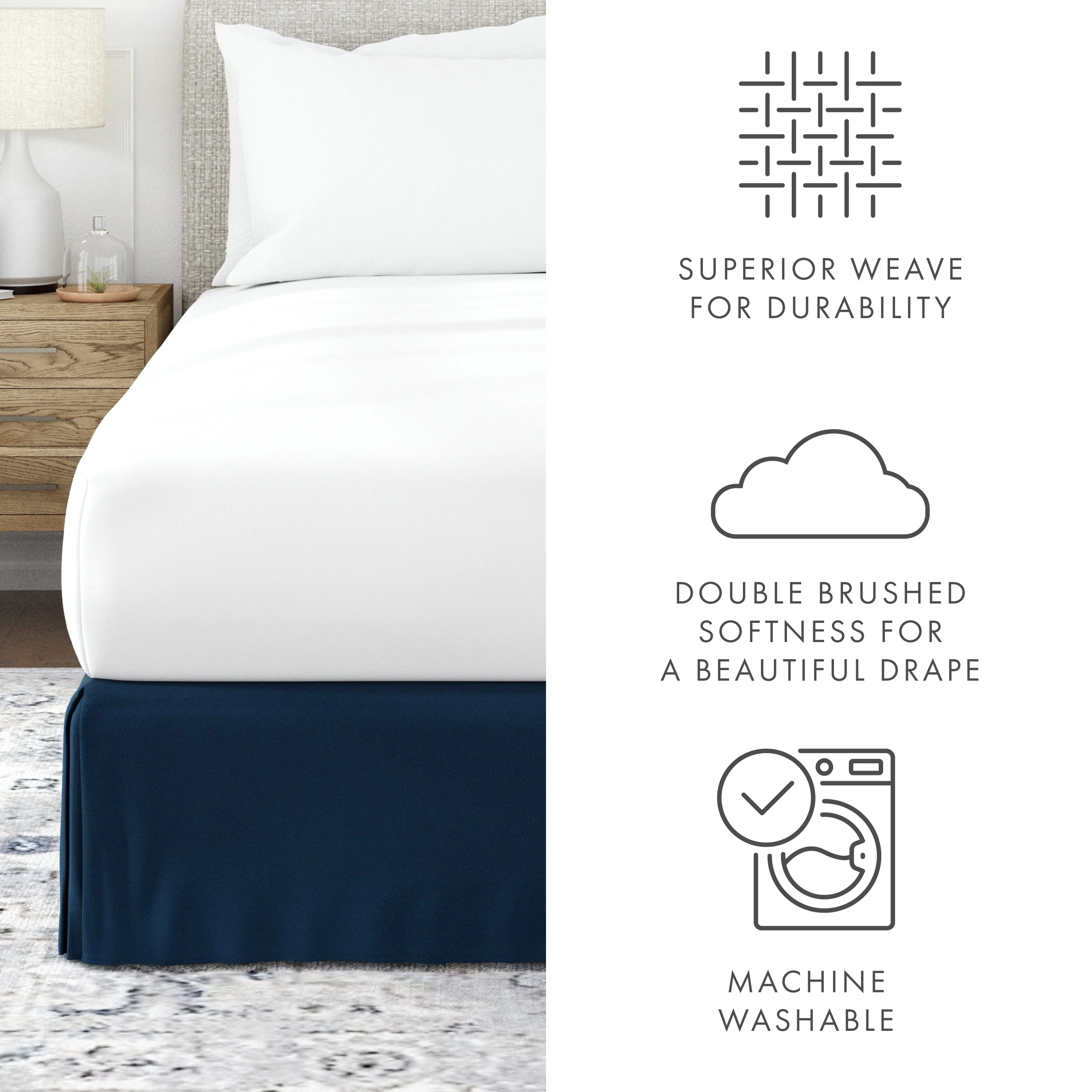 Pleated Dust Ruffle Bed Skirt - Image 58