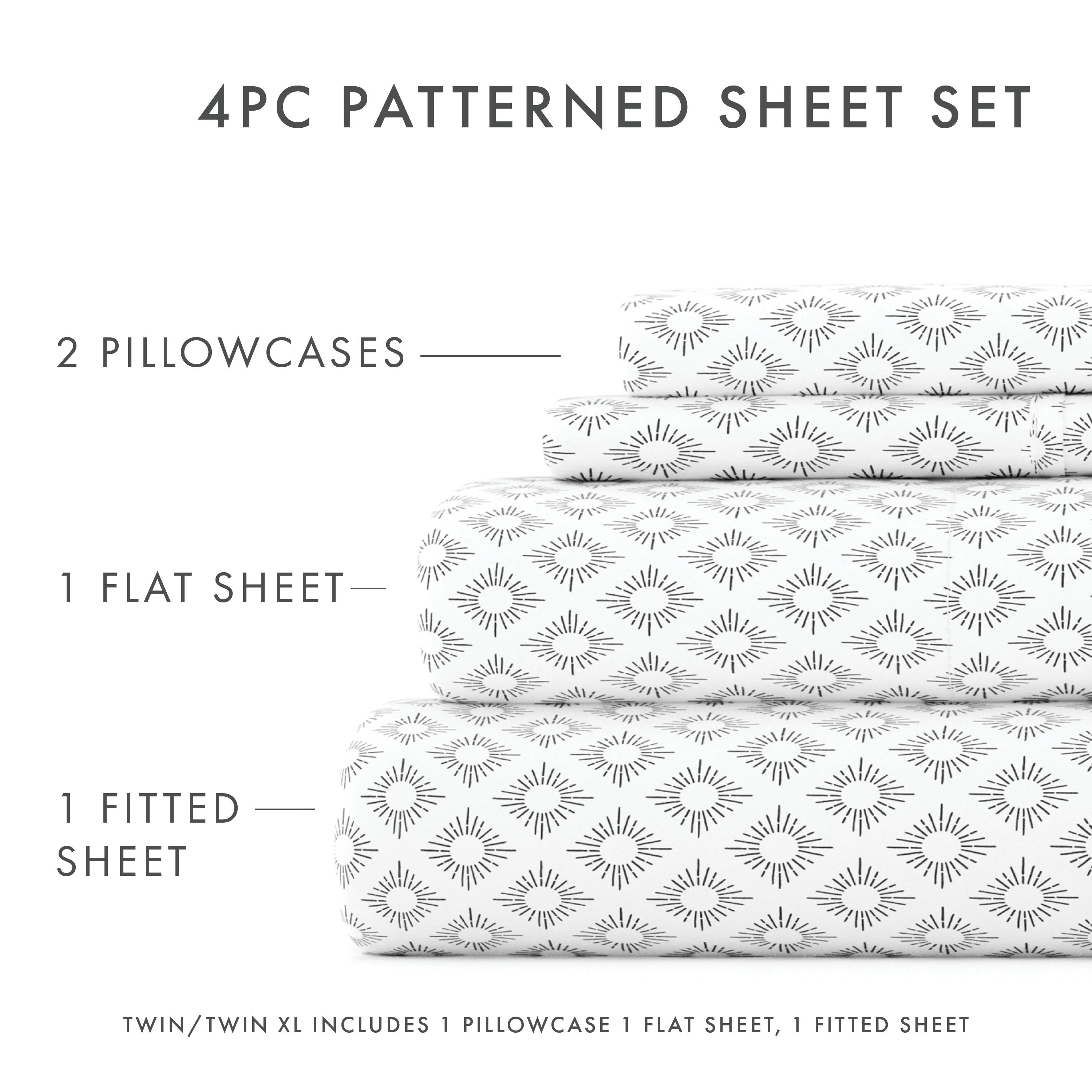 Polaris Pattern 4-Piece Sheet Set - Image 5