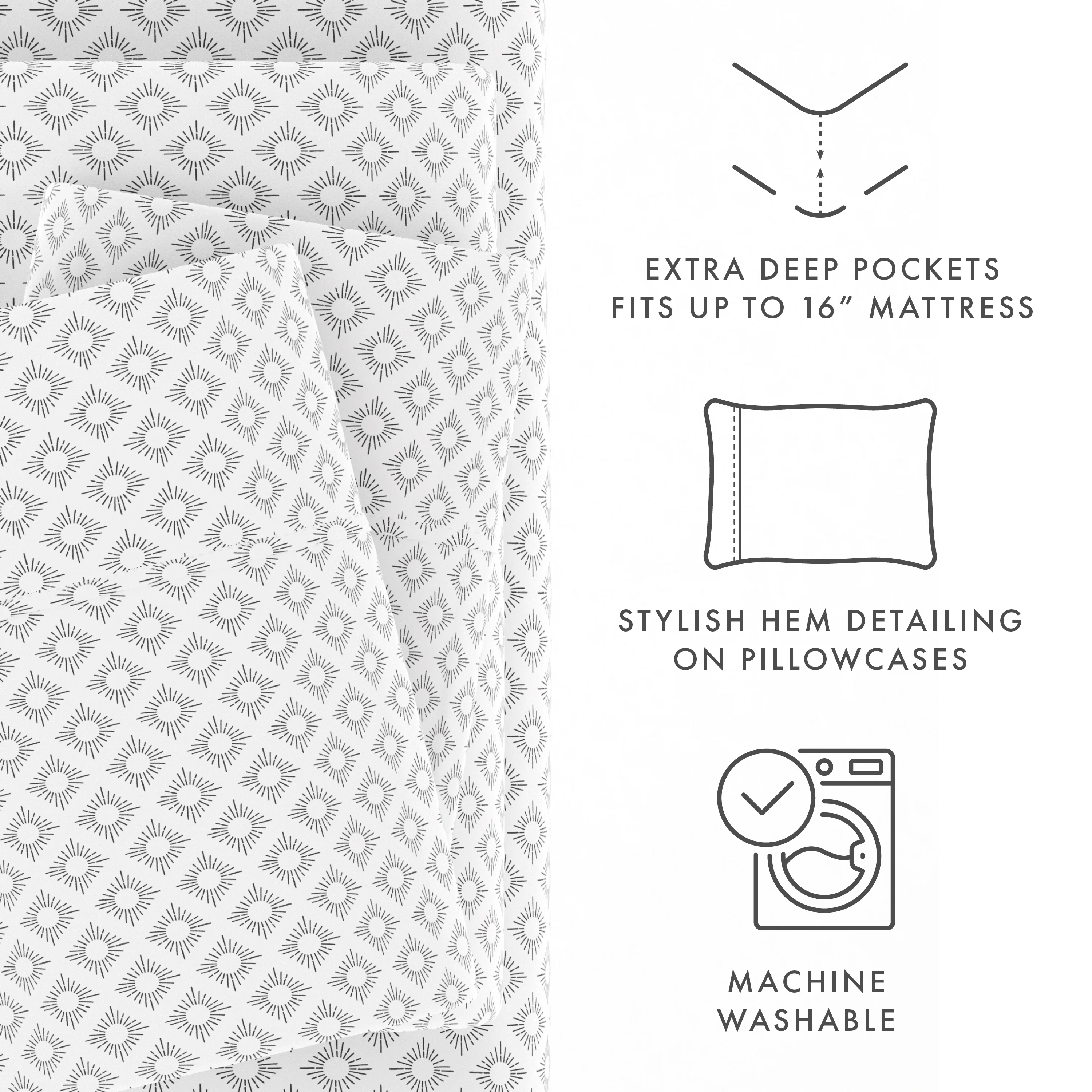 Polaris Pattern 4-Piece Sheet Set - Image 7