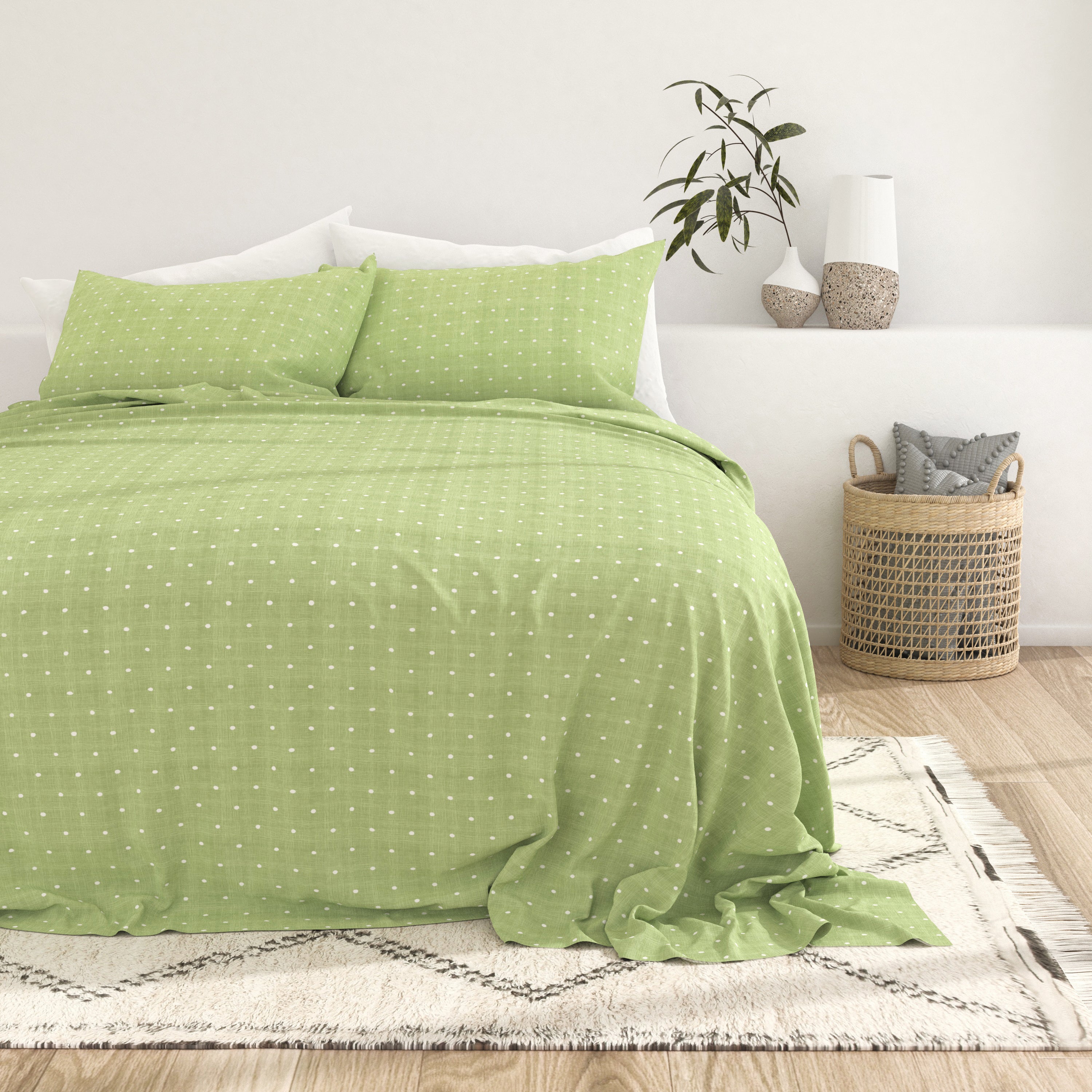 Polkadot Pattern 4-Piece Sheet Set - Image 12