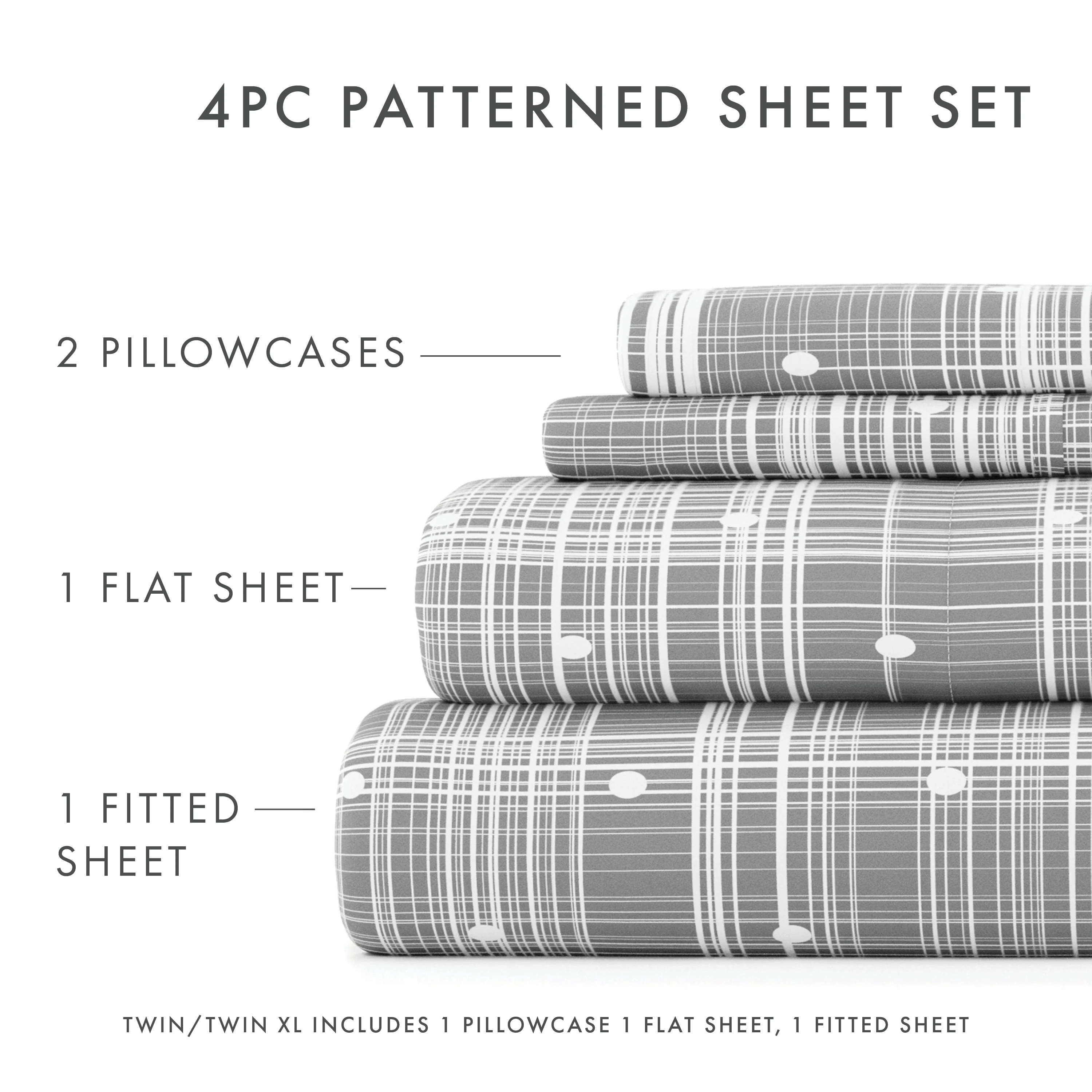 Polkadot Pattern 4-Piece Sheet Set - Image 19