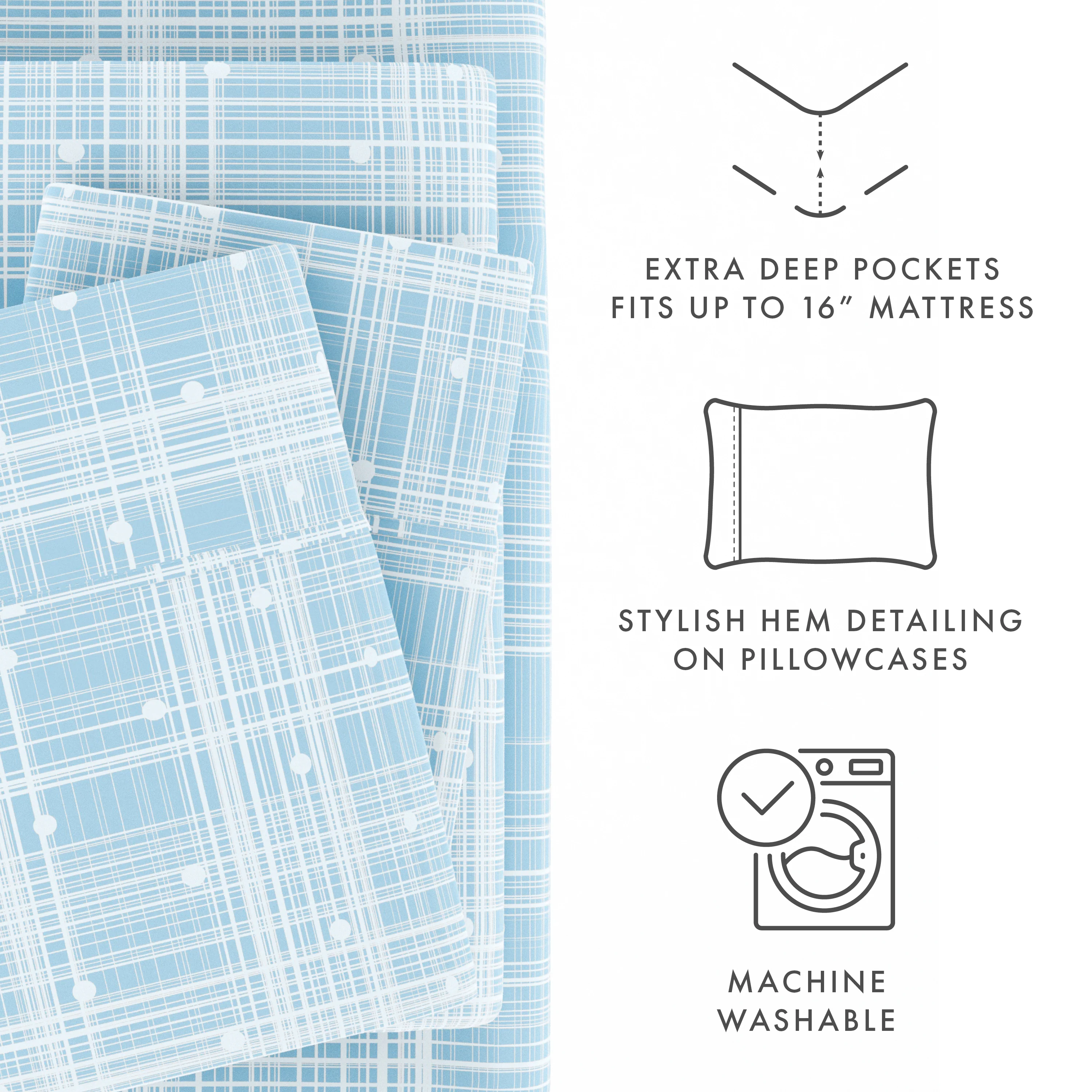 Polkadot Pattern 4-Piece Sheet Set - Image 26