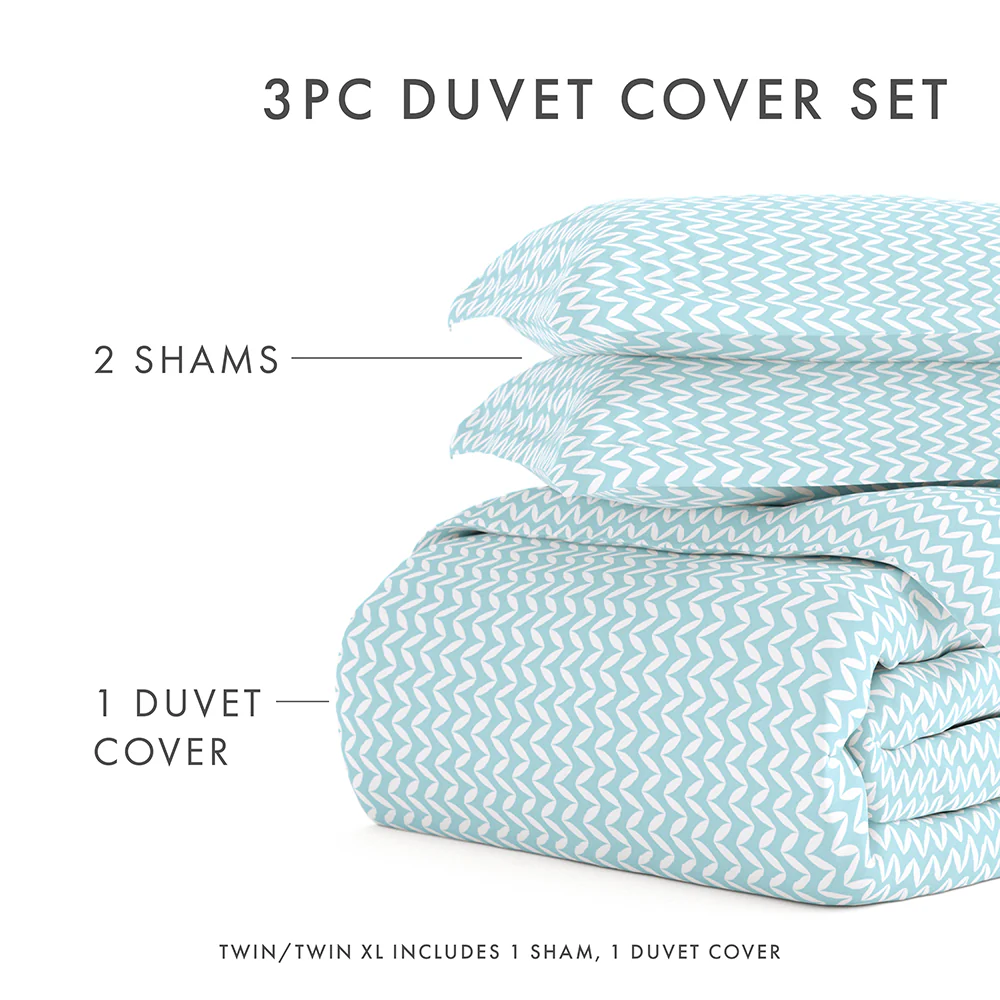 Puffed Chevron Pattern 3-Piece Duvet Cover Set - Image 32