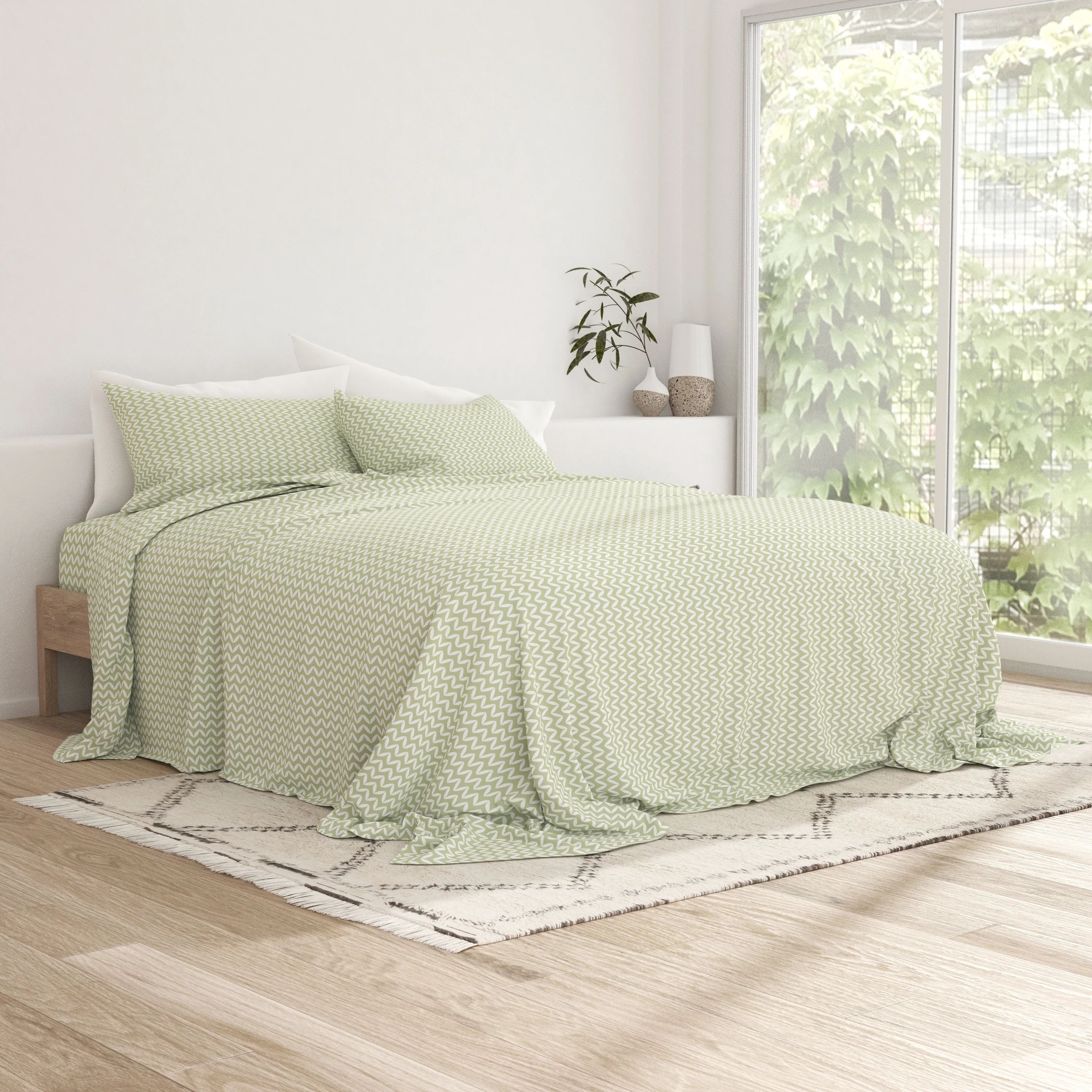 Puffed Chevron Pattern 4-Piece Sheet Set - Image 11
