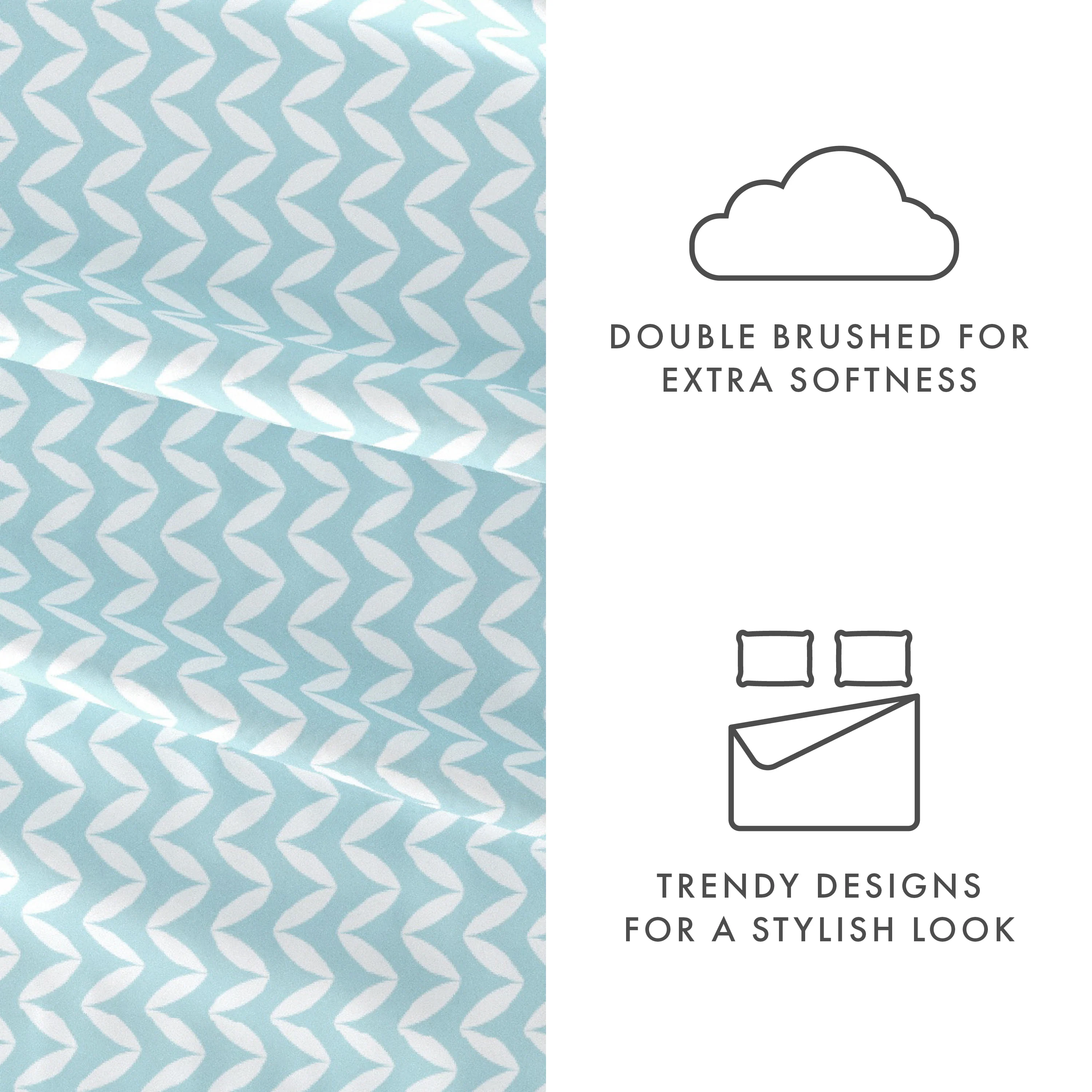 Puffed Chevron Pattern 4-Piece Sheet Set - Image 16