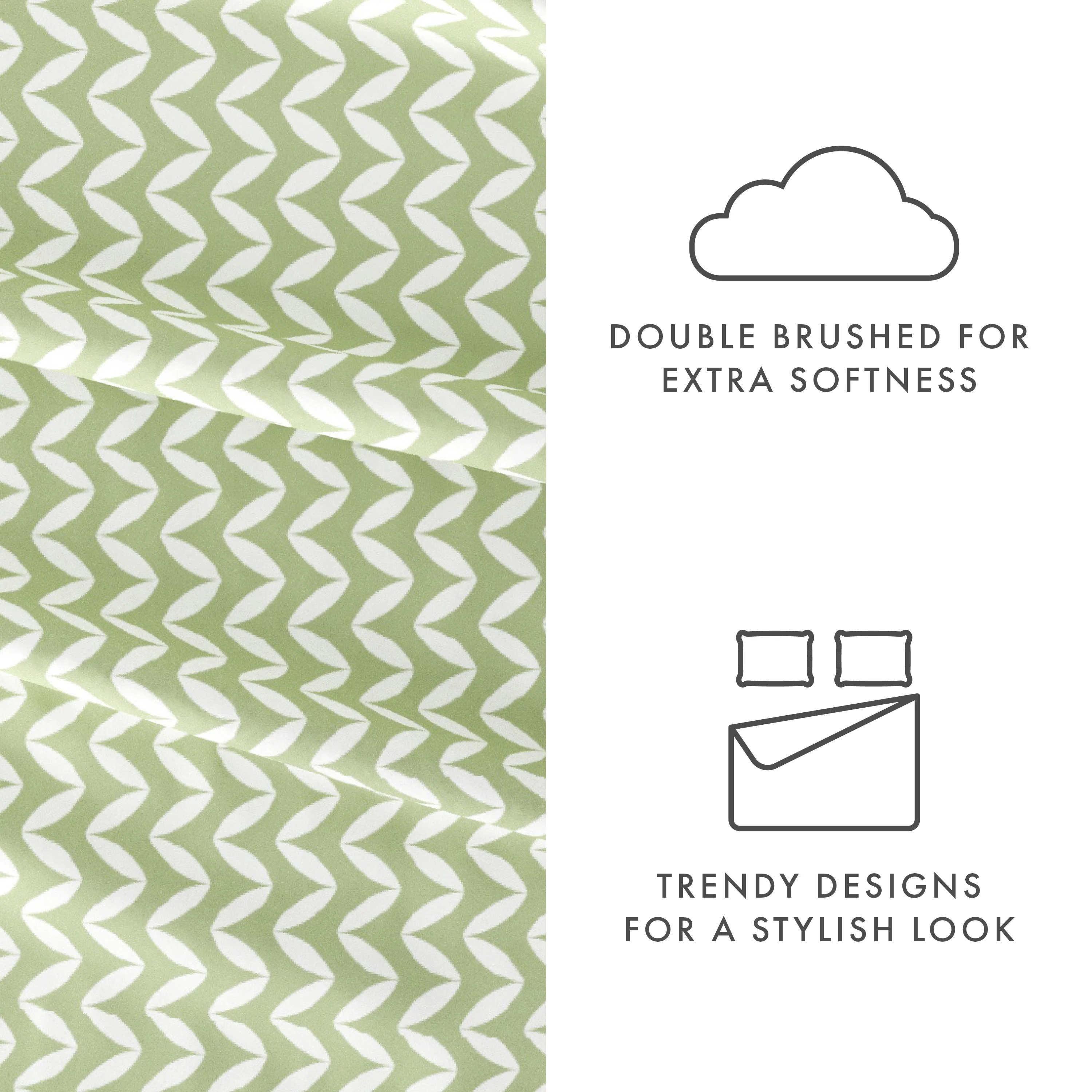 Puffed Chevron Pattern 4-Piece Sheet Set - Image 17