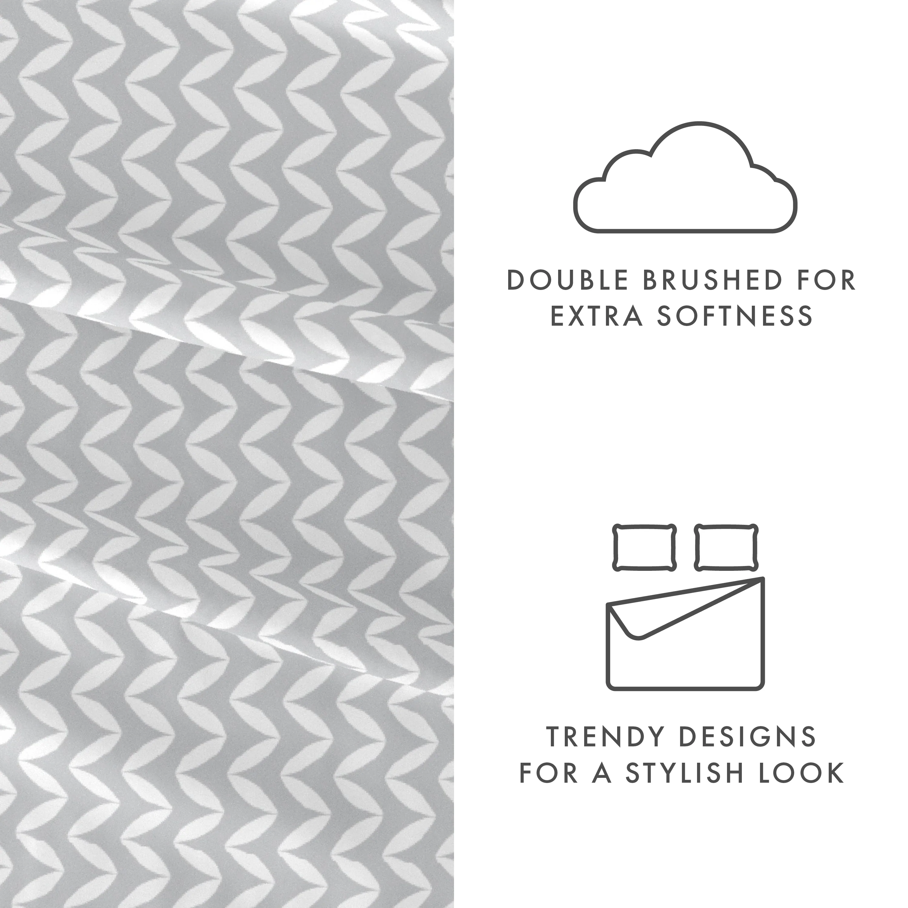 Puffed Chevron Pattern 4-Piece Sheet Set - Image 18