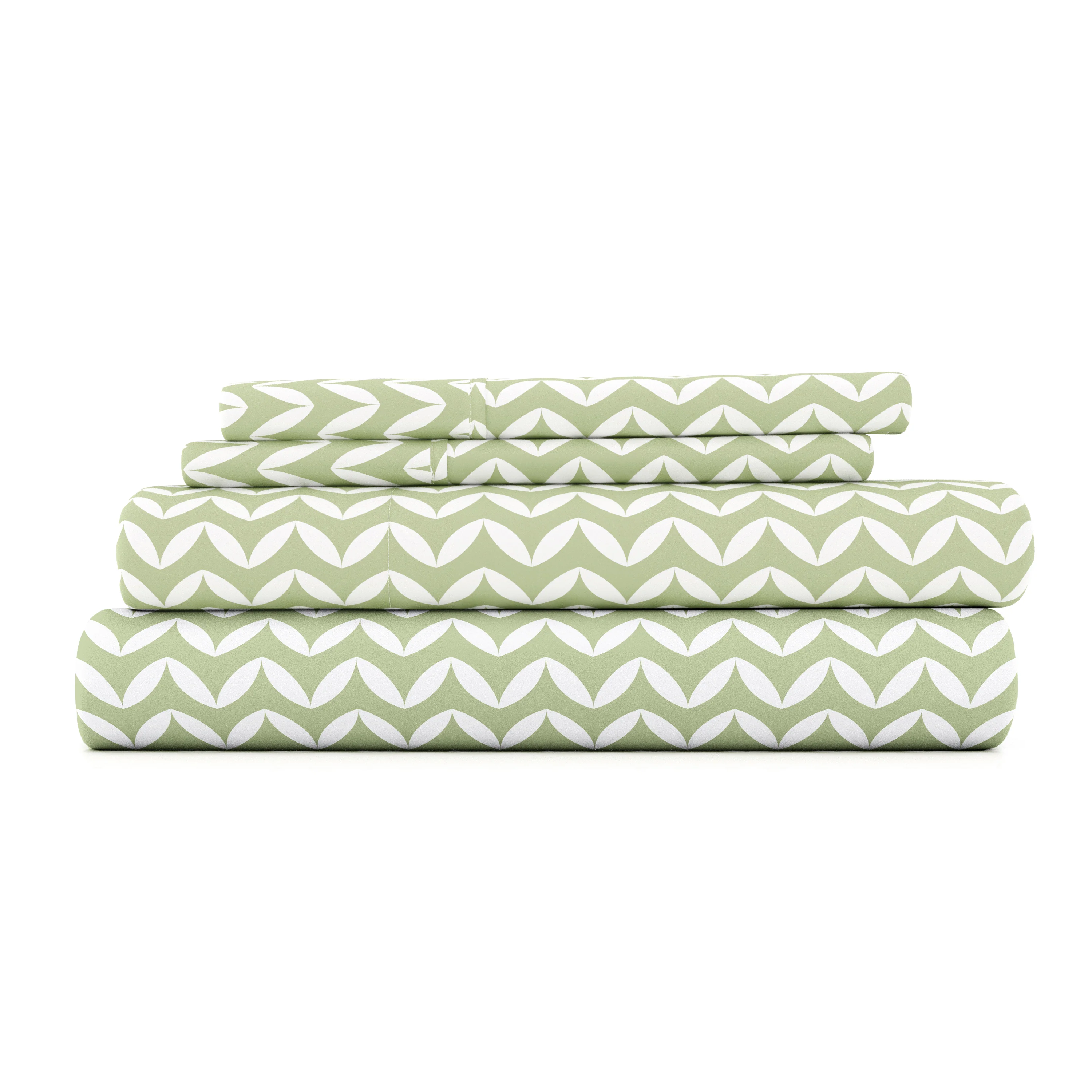 Puffed Chevron Pattern 4-Piece Sheet Set - Image 2