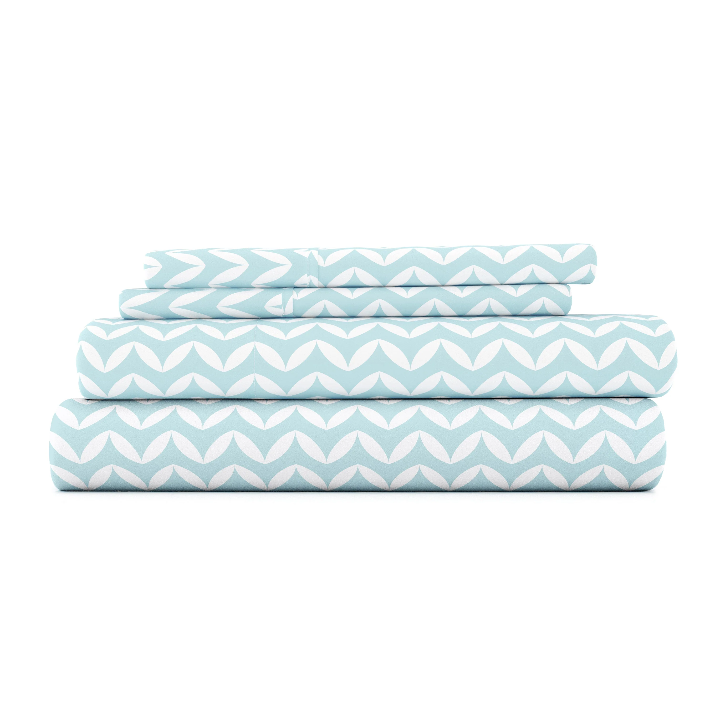 Puffed Chevron Pattern 4-Piece Sheet Set - Sale