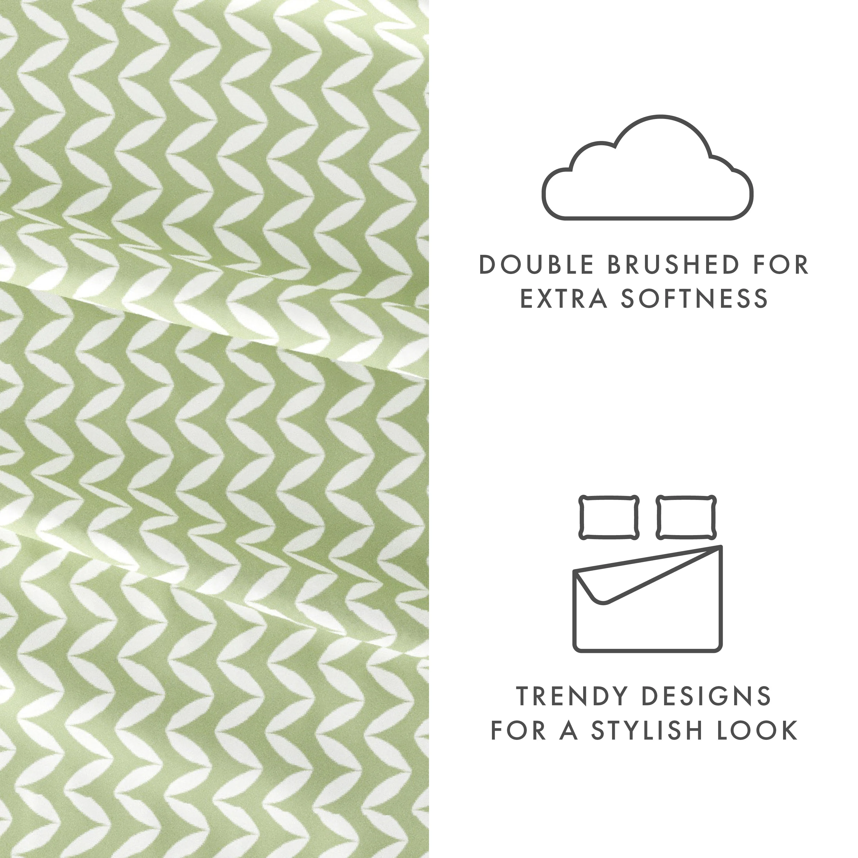 Puffed Chevron Pattern 4-Piece Sheet Set - Sale - Image 17