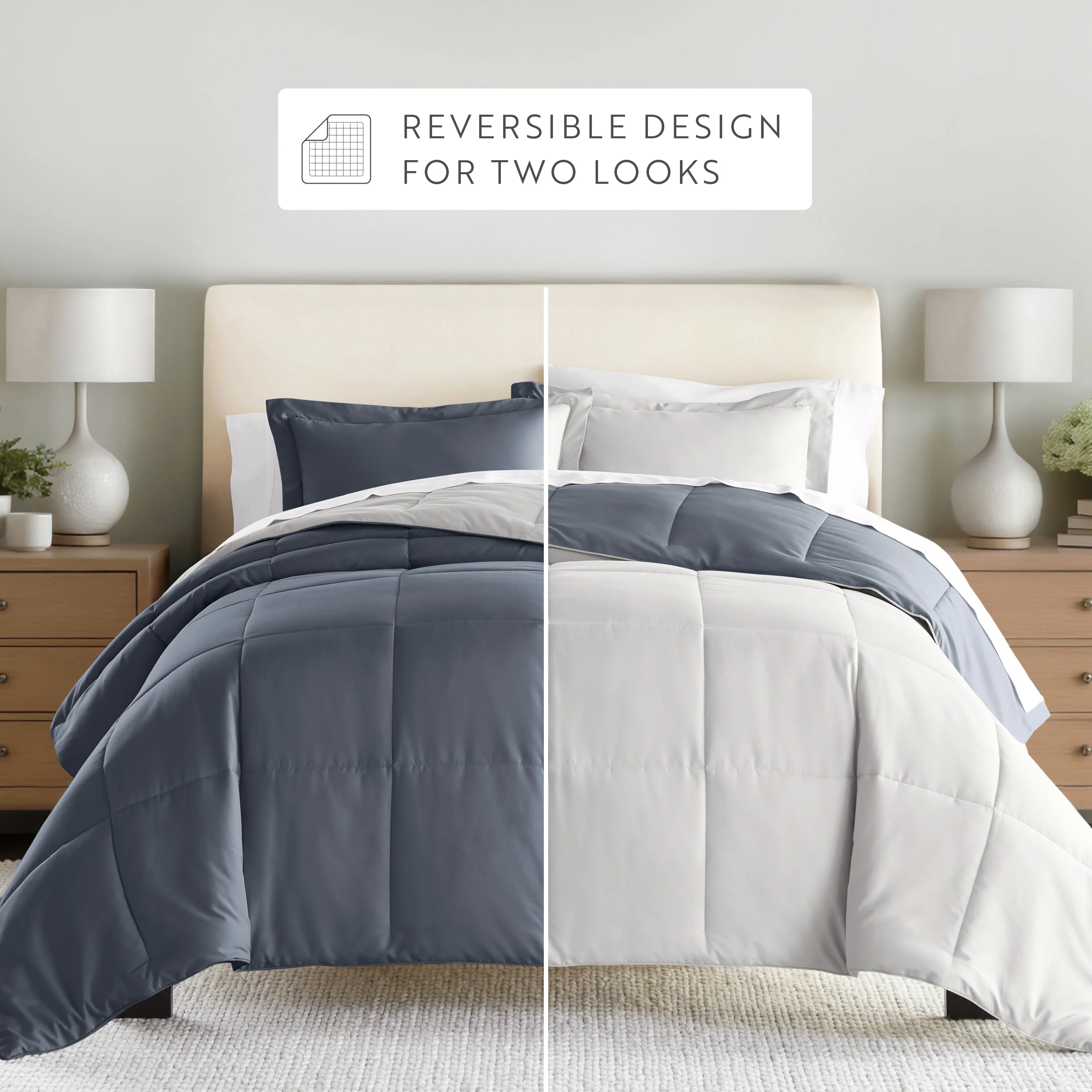 Reversible Down-Alternative Comforter Set - Image 86