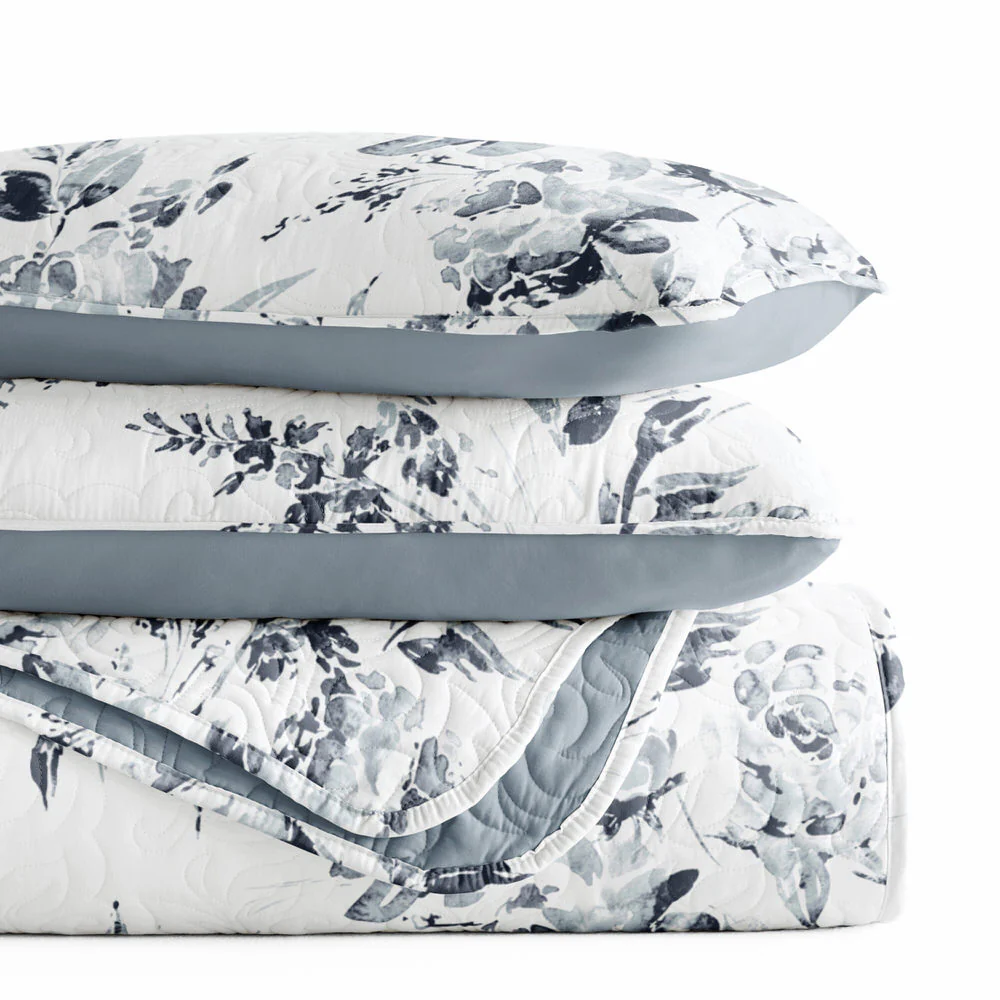 Rose Garden Reversible Quilted Coverlet Set - Image 7