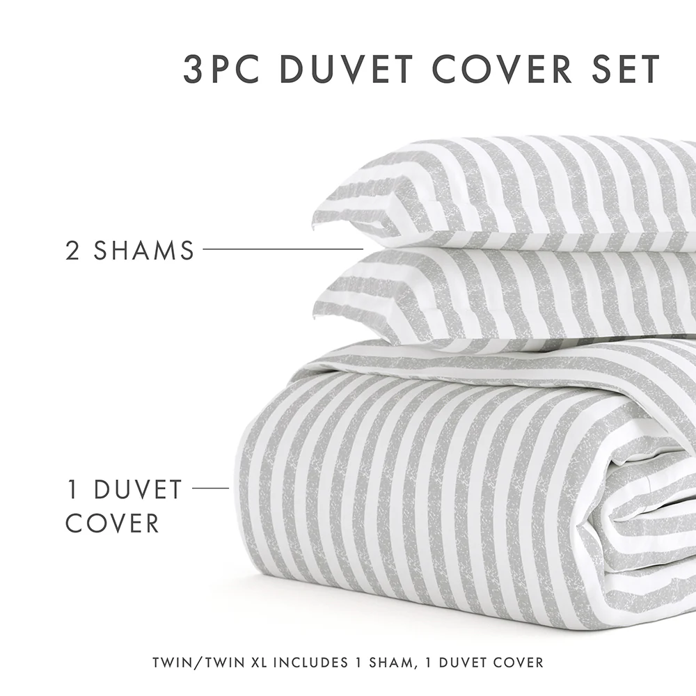 Rugged Stripes Pattern 3-Piece Duvet Cover Set - Image 72