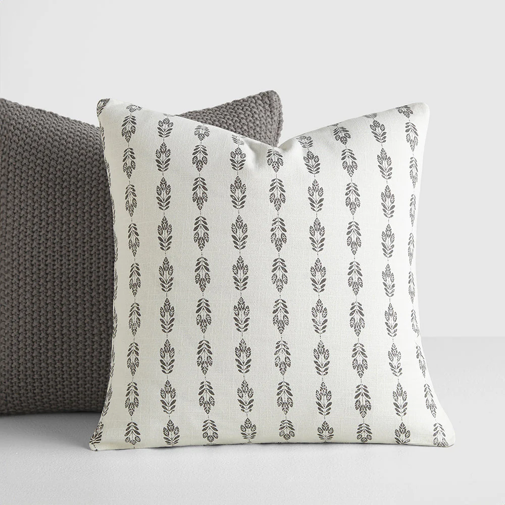2-Pack Seed Stitch Knit With Folk Leaves Décor Throw Pillows (Sale) - Image 2