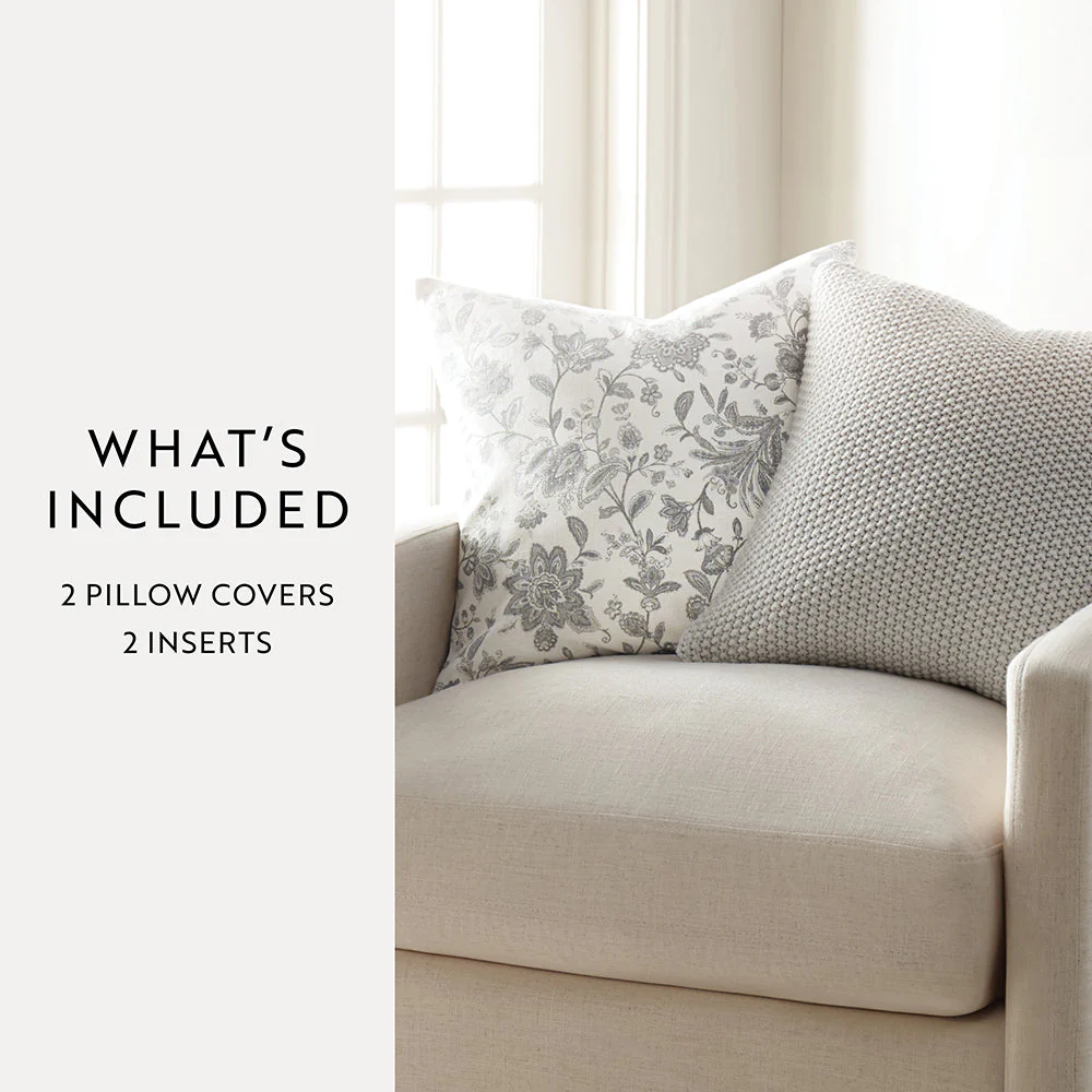 2-Pack Seed Stitch Knit With Jacobean Décor Throw Pillows (Sale) - Image 5