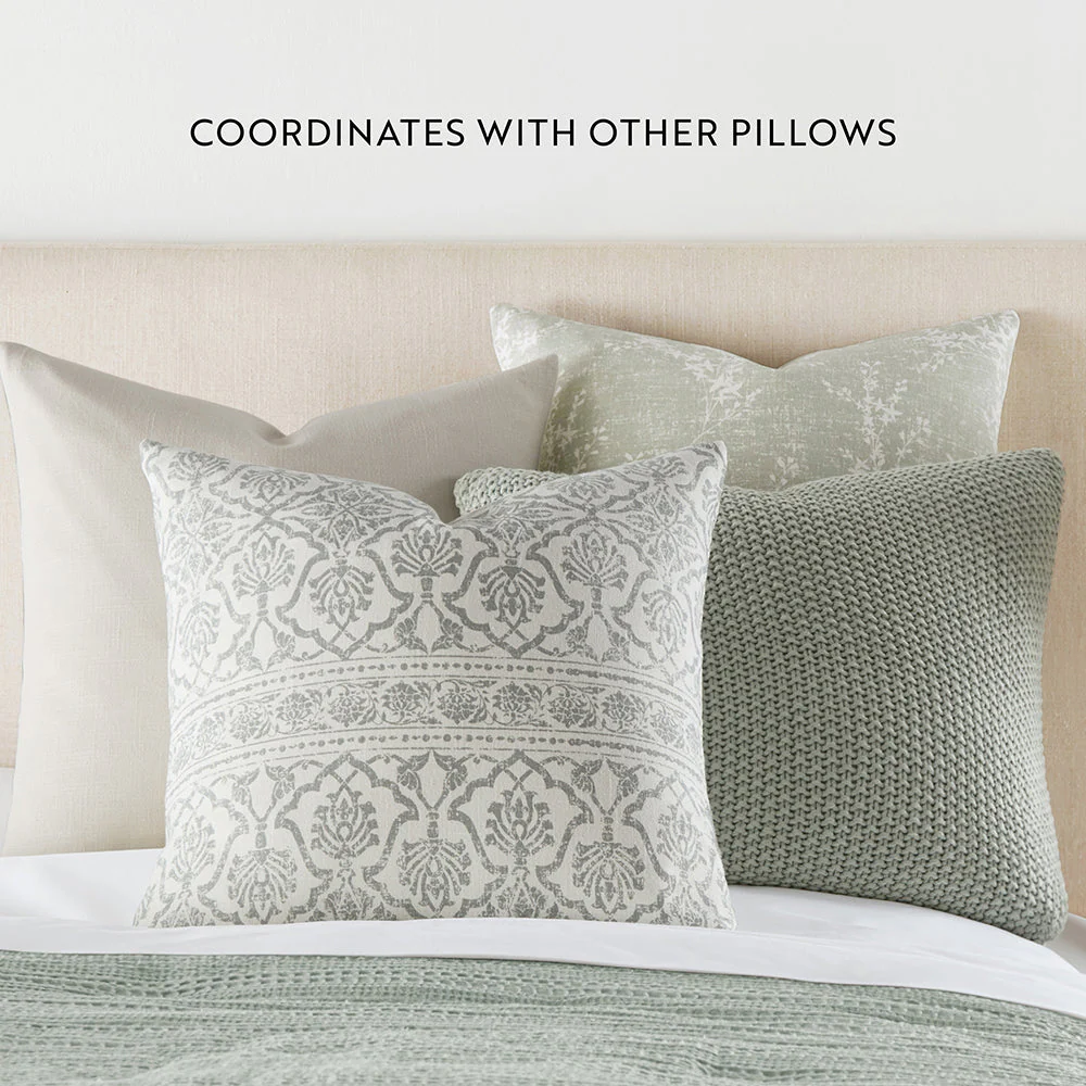 2-Pack Throw Pillows Seed Stitch Knit With Antique Floral (Sale) - Image 16