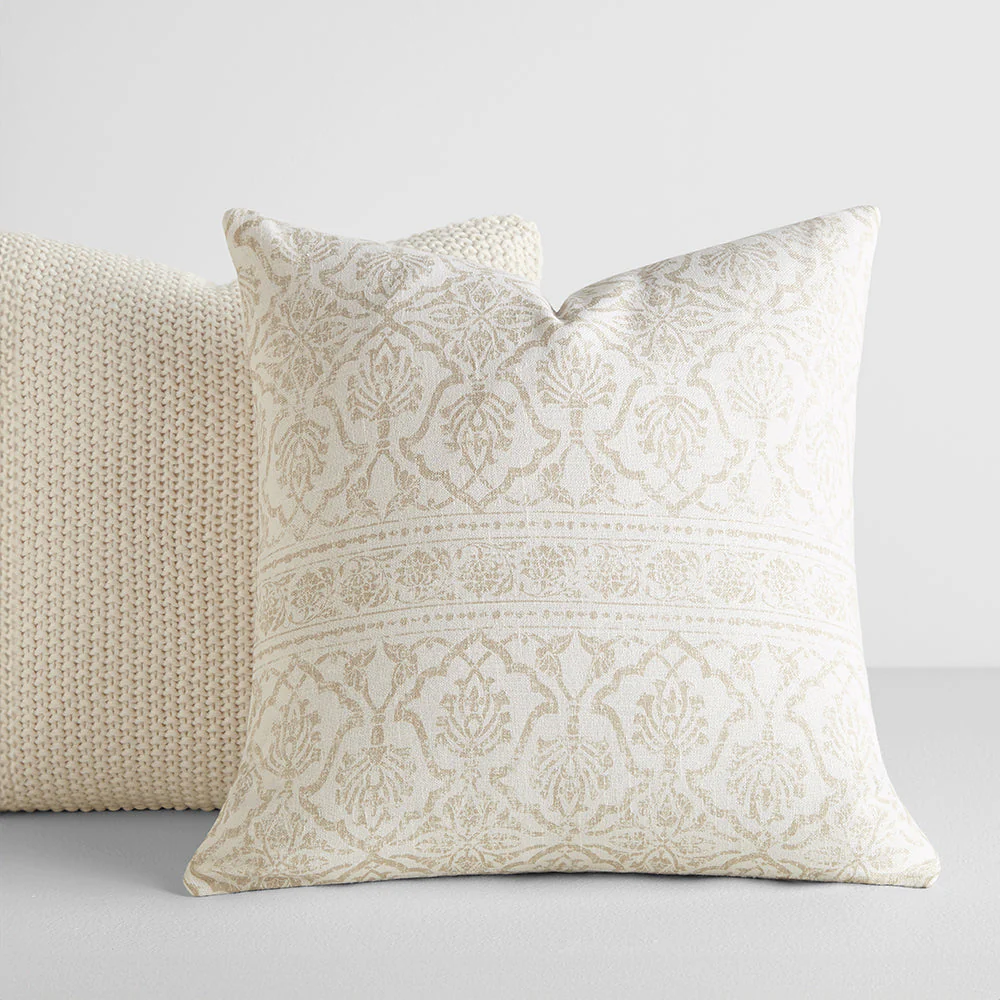 2-Pack Throw Pillows Seed Stitch Knit With Antique Floral (Sale) - Image 6