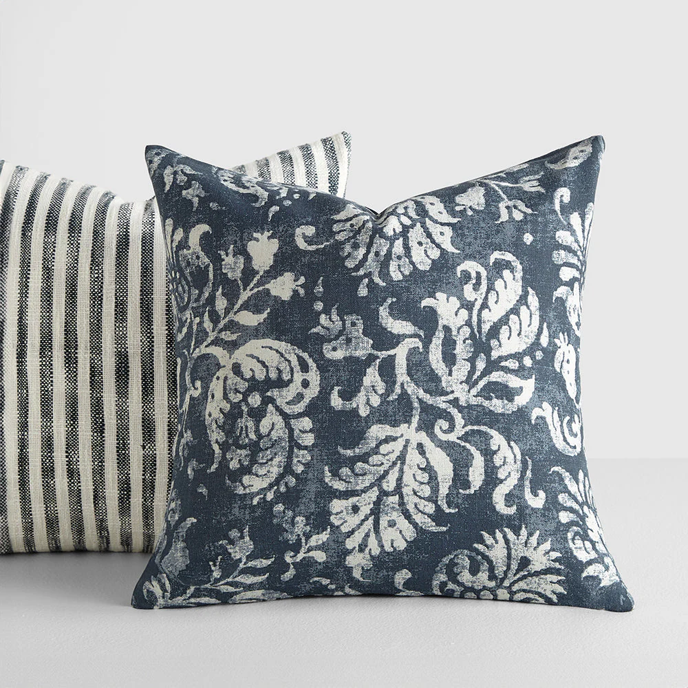 2-Pack Yarn-Dyed Bengal Stripe / Distressed Floral Décor Throw Pillows (Sale) - Image 5