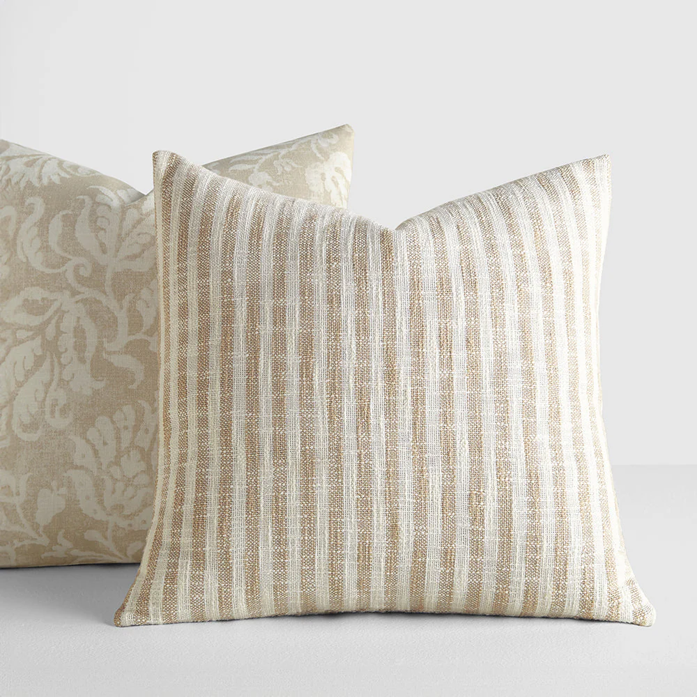 2-Pack Yarn-Dyed Bengal Stripe / Distressed Floral Décor Throw Pillows (Sale) - Image 6