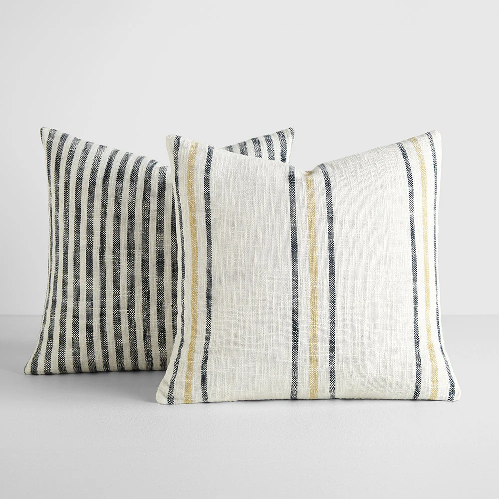 2-Pack Yarn-Dyed Bengal Stripe / Yarn-Dyed Framed Stripe Décor Throw Pillows (Sale) - Image 2