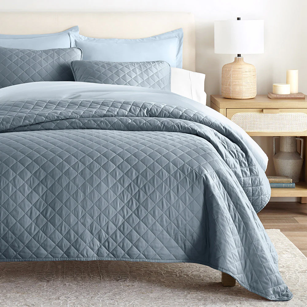 Sale - 3-Piece Diamond Stitch Quilted Coverlet Set - Image 12