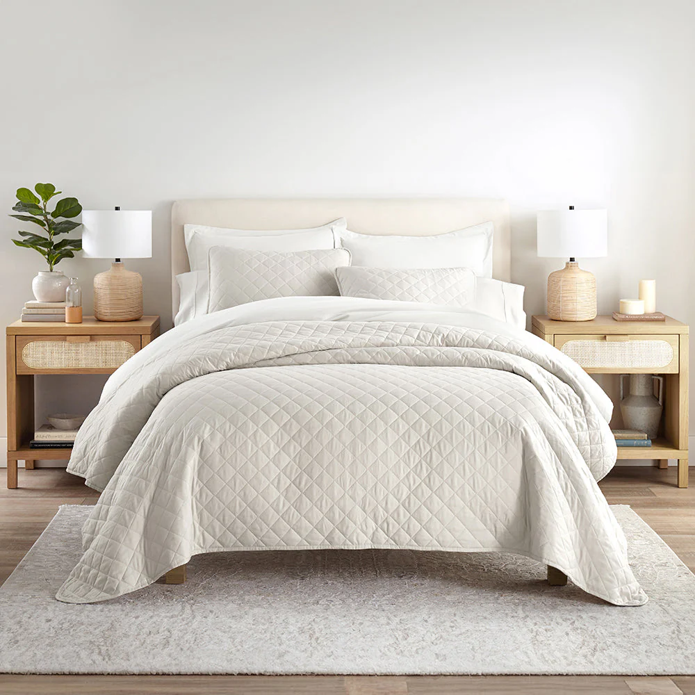 Sale - 3-Piece Diamond Stitch Quilted Coverlet Set - Image 13