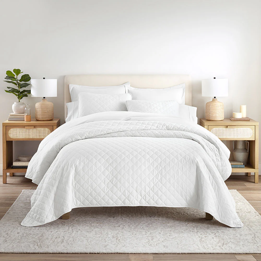 Sale - 3-Piece Diamond Stitch Quilted Coverlet Set - Image 14