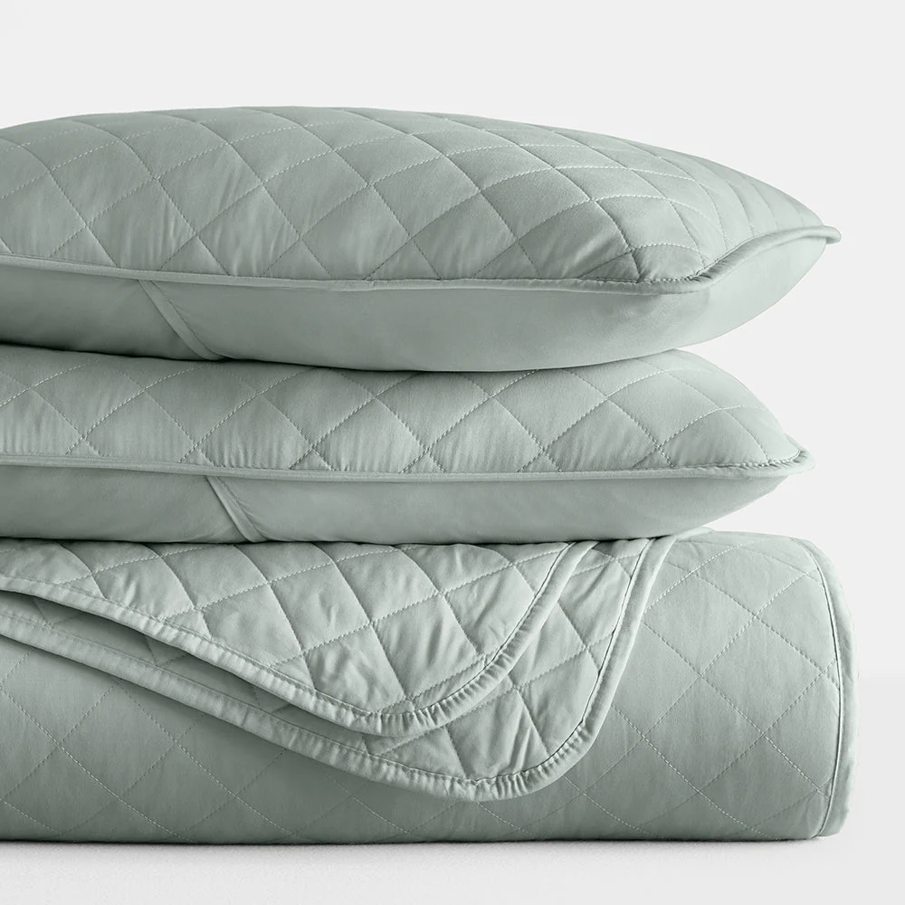 Sale - 3-Piece Diamond Stitch Quilted Coverlet Set - Image 35