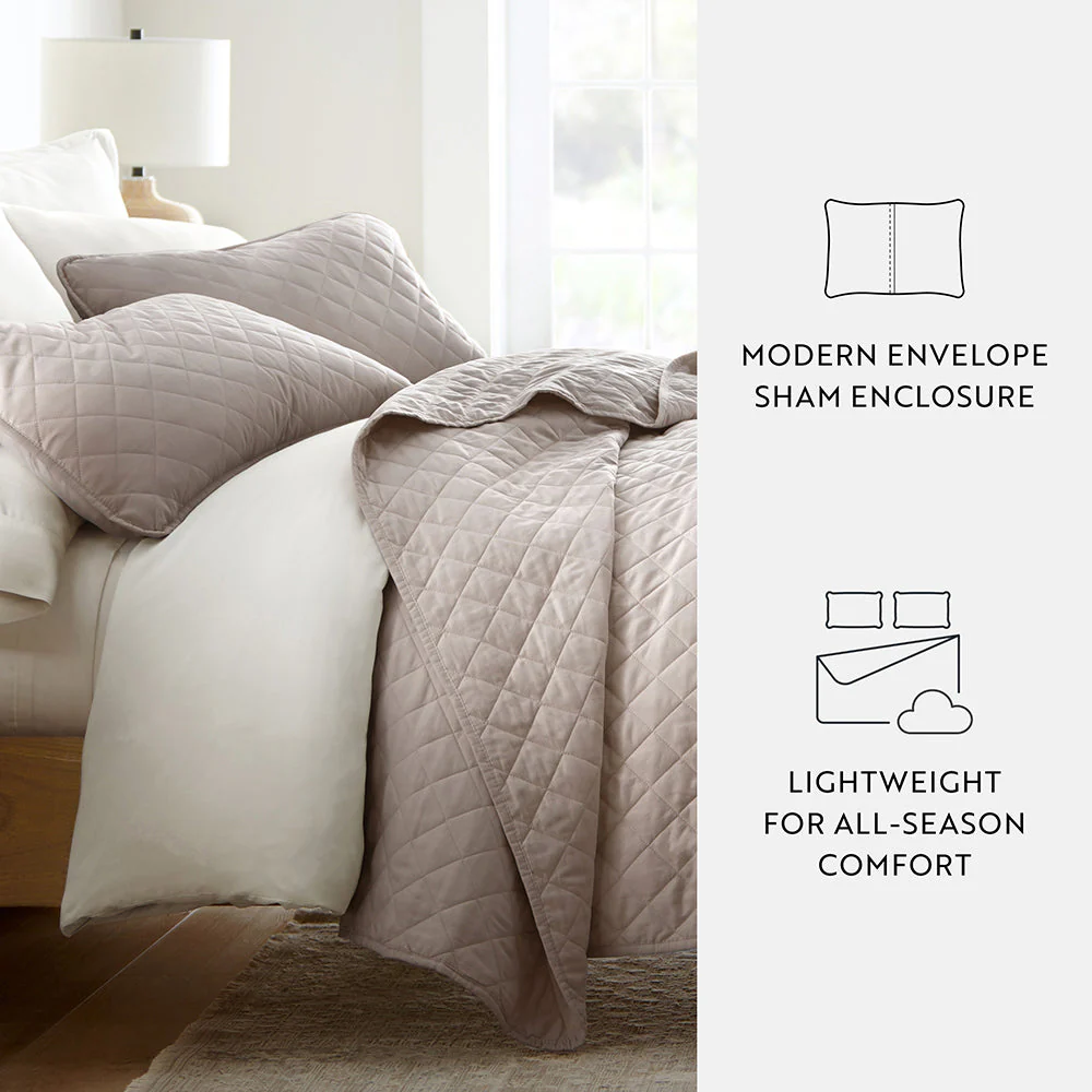 Sale - 3-Piece Diamond Stitch Quilted Coverlet Set - Image 39