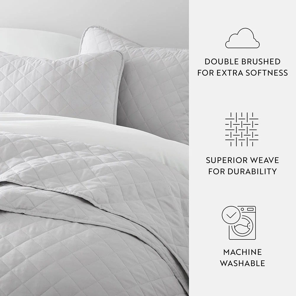 Sale - 3-Piece Diamond Stitch Quilted Coverlet Set - Image 46