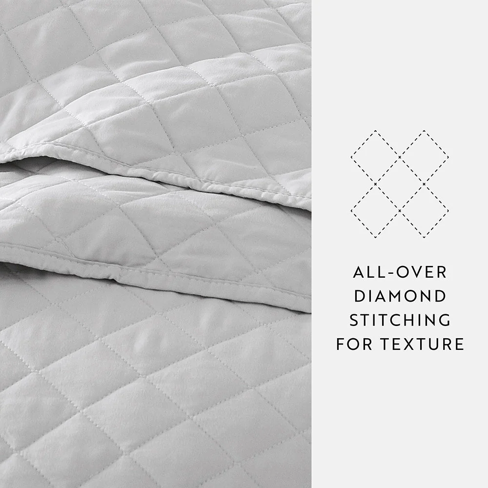 Sale - 3-Piece Diamond Stitch Quilted Coverlet Set - Image 52