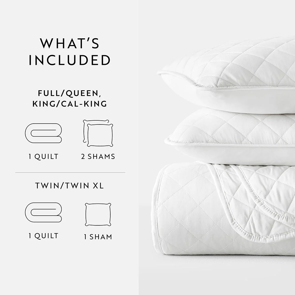 Sale - 3-Piece Diamond Stitch Quilted Coverlet Set - Image 56