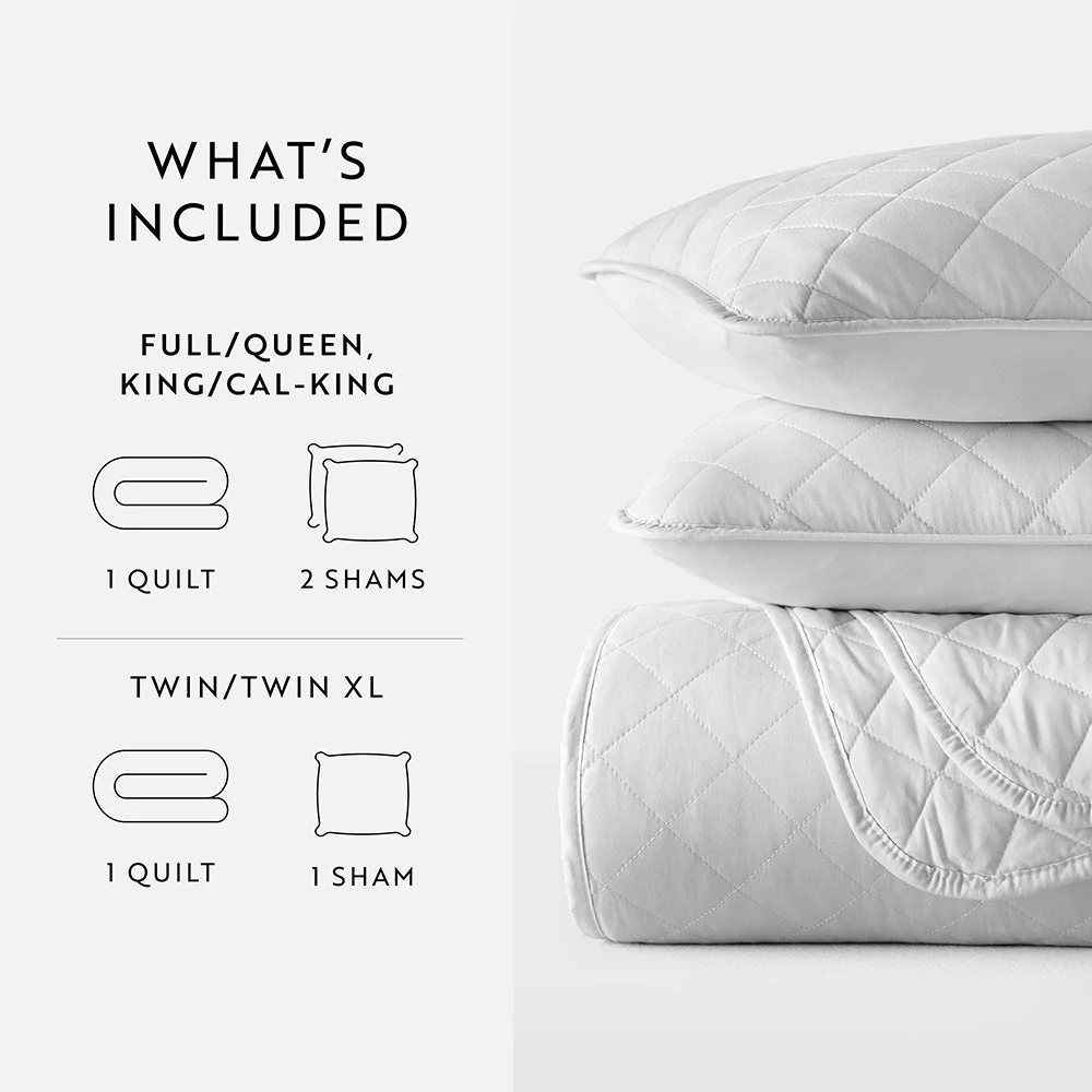 Sale - 3-Piece Diamond Stitch Quilted Coverlet Set - Image 58
