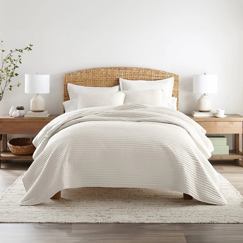 Sale - 3-Piece Stripe Stitch Quilted Coverlet Set - Image 14