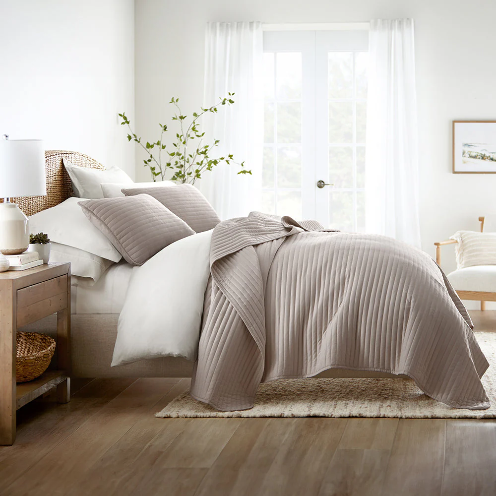 Sale - 3-Piece Stripe Stitch Quilted Coverlet Set - Image 21