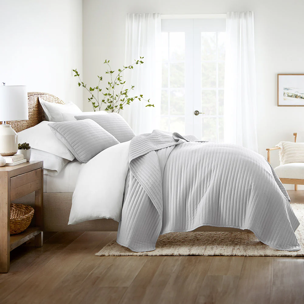 Sale - 3-Piece Stripe Stitch Quilted Coverlet Set - Image 22