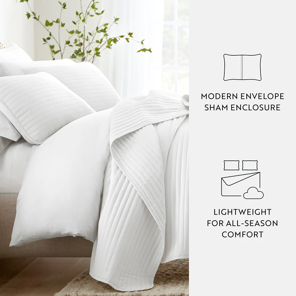 Sale - 3-Piece Stripe Stitch Quilted Coverlet Set - Image 41