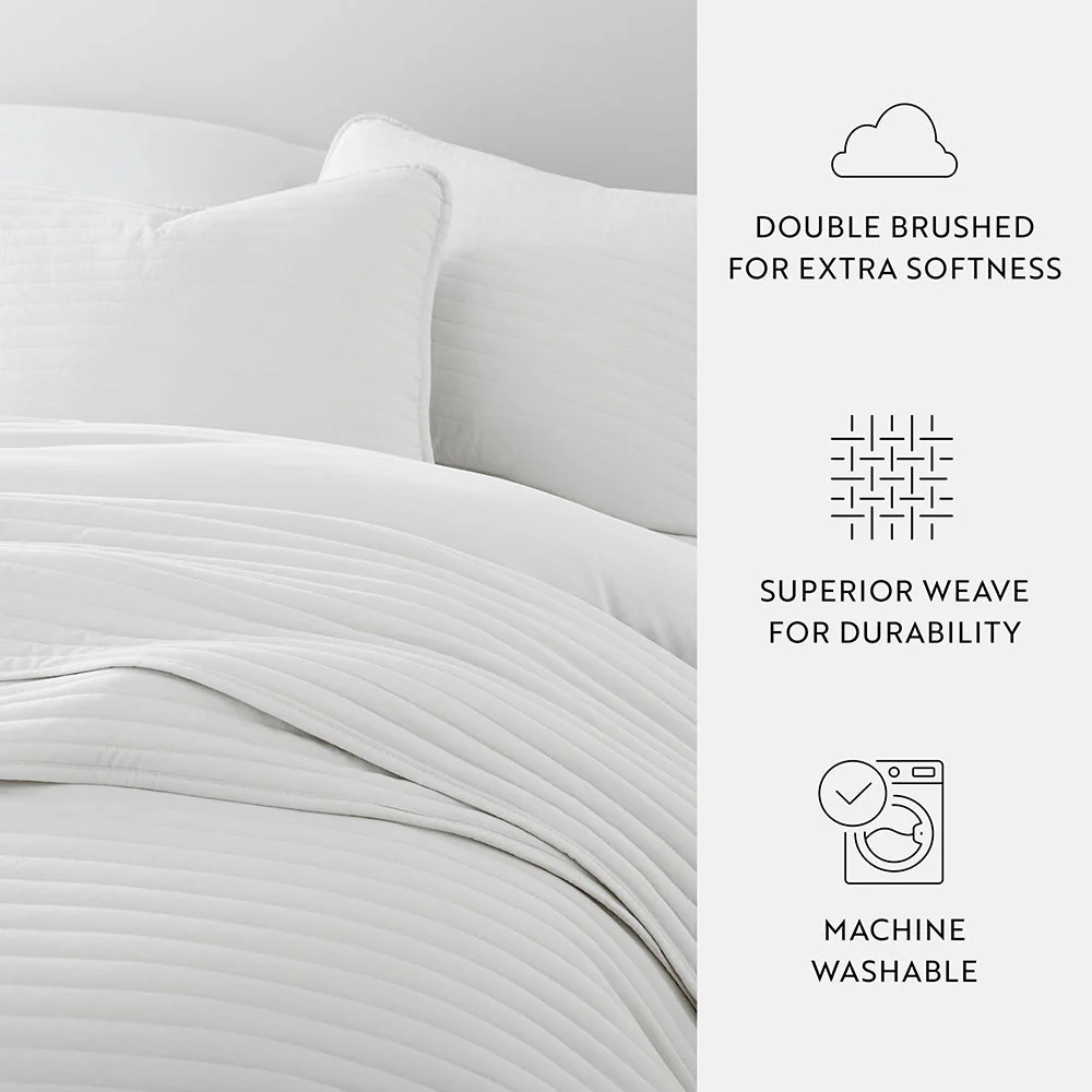 Sale - 3-Piece Stripe Stitch Quilted Coverlet Set - Image 47