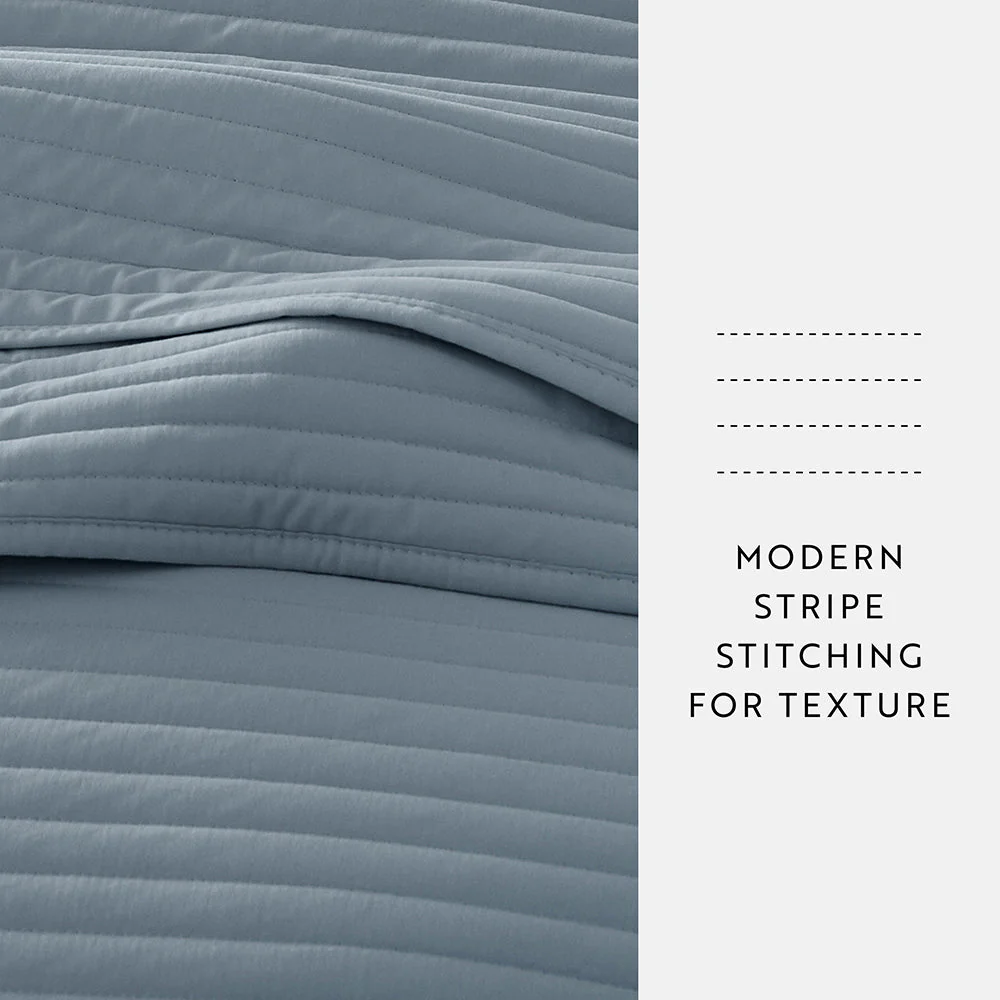 Sale - 3-Piece Stripe Stitch Quilted Coverlet Set - Image 49