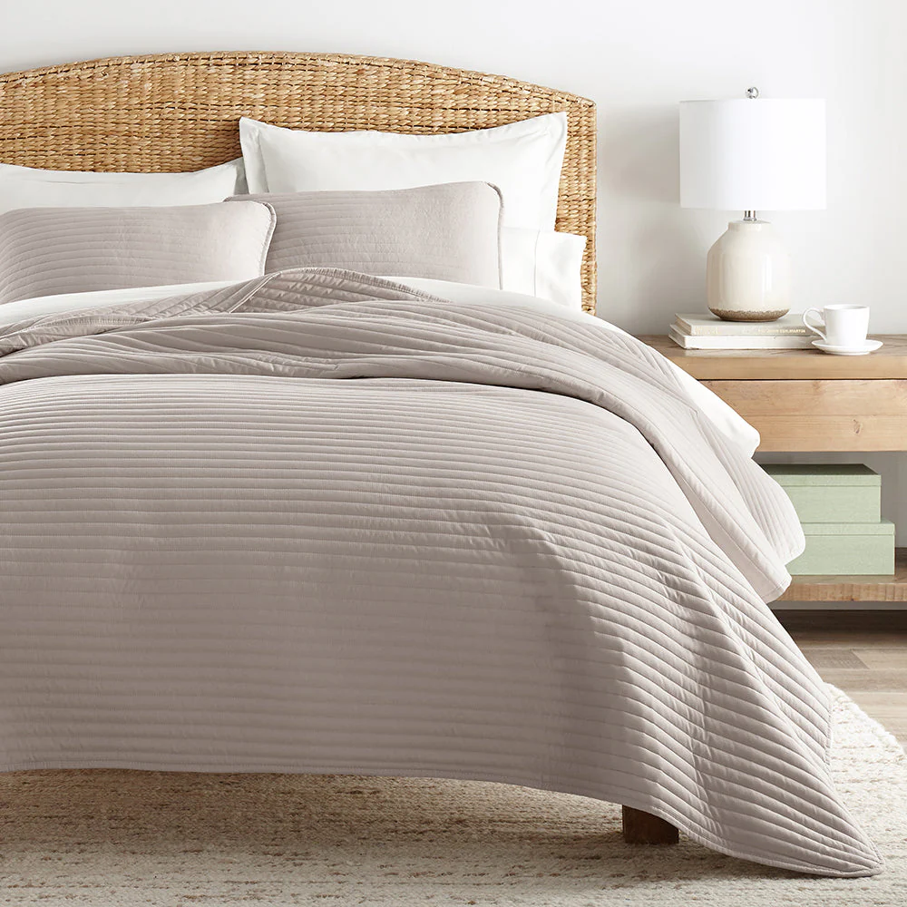 Sale - 3-Piece Stripe Stitch Quilted Coverlet Set - Image 9
